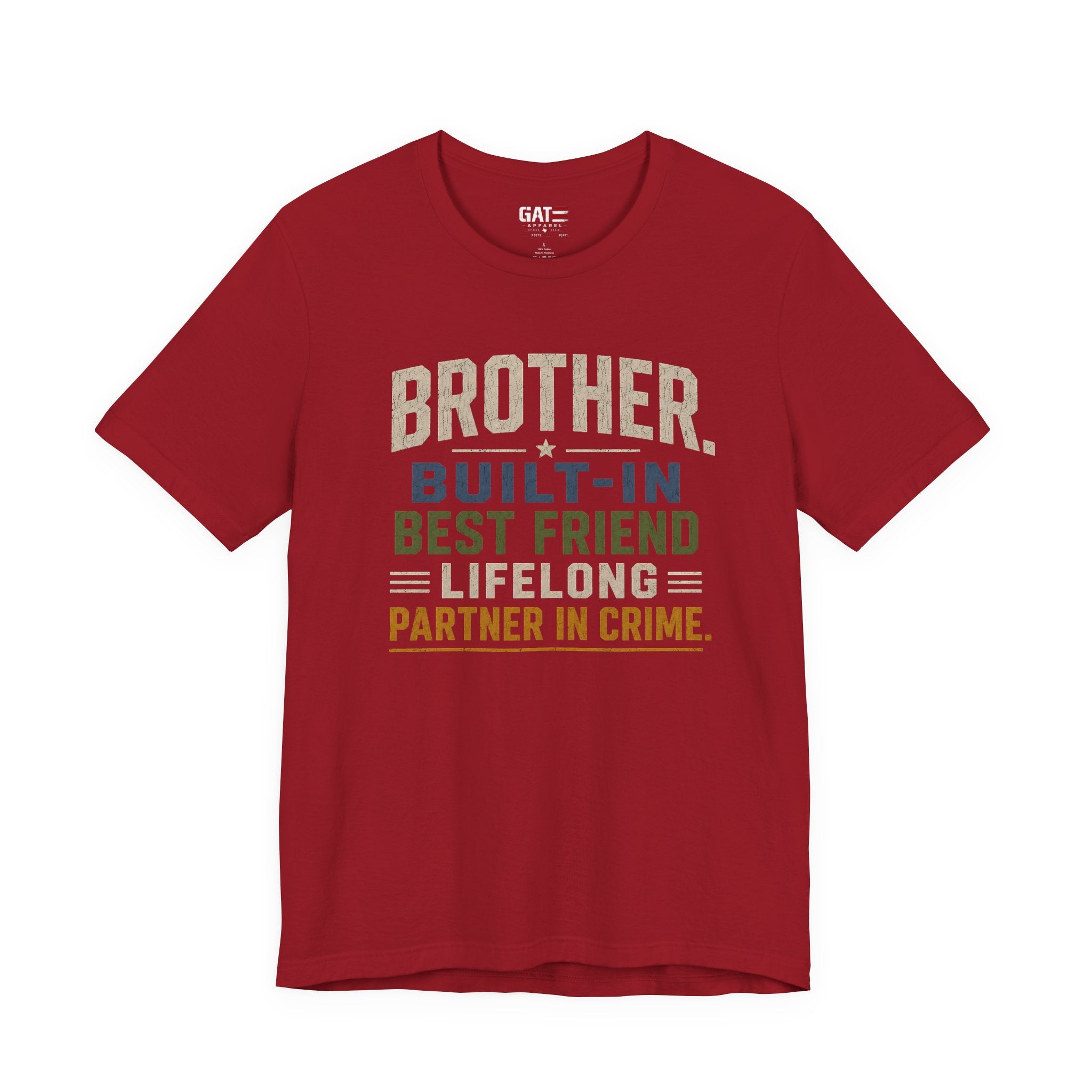 Brother Built In Best Friend Lifelong Partner In Crime Shirt, Funny Brother Gift, Sibling Tee, Brother Birthday Gift Tee