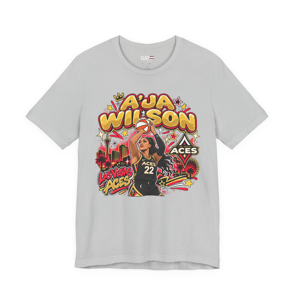 A'ja Wilson Las Vegas Aces Shirt – WNBA Player Graphic Tee product mockup 3