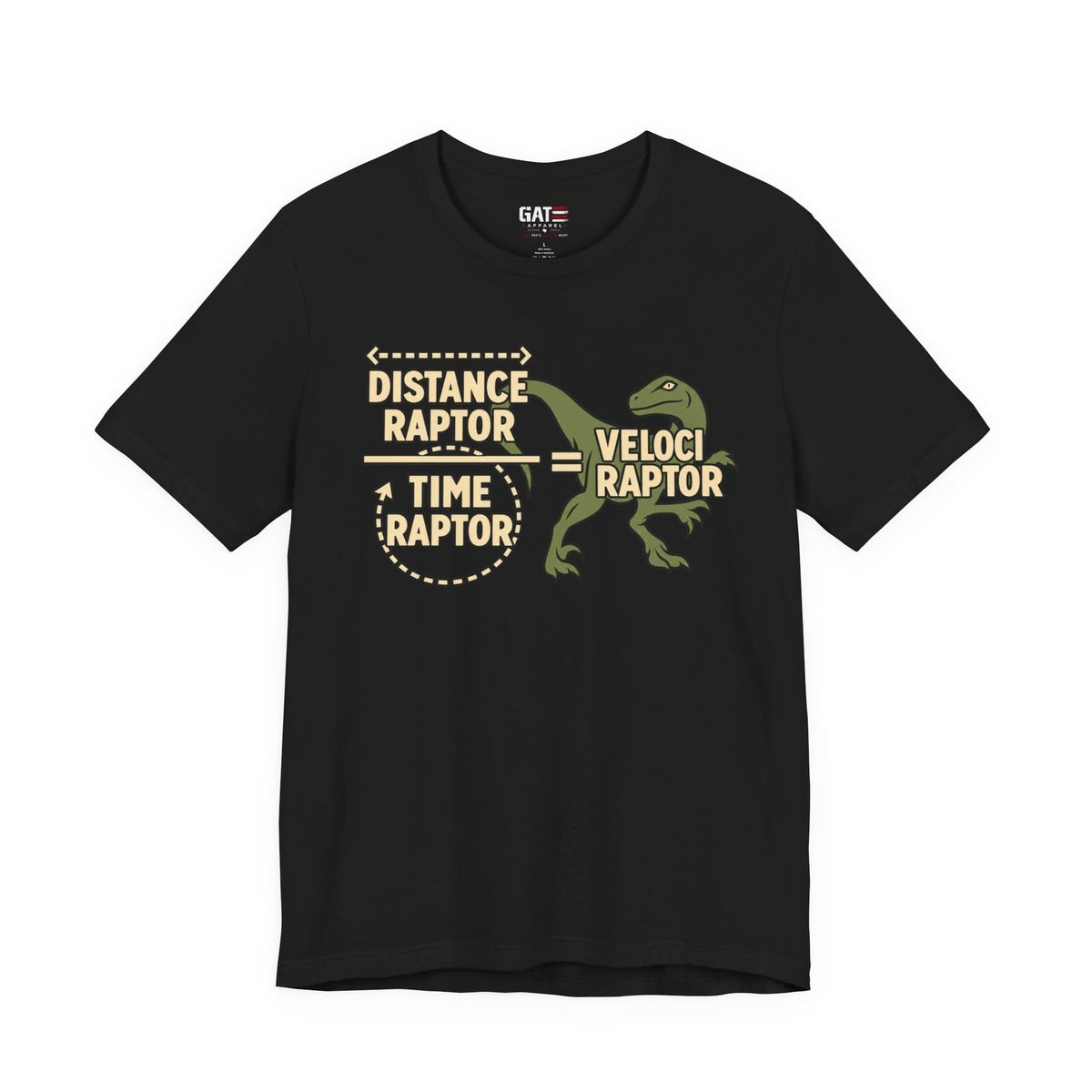 Velociraptor Distance Over Time Shirt | Funny Science Dinosaur Tee