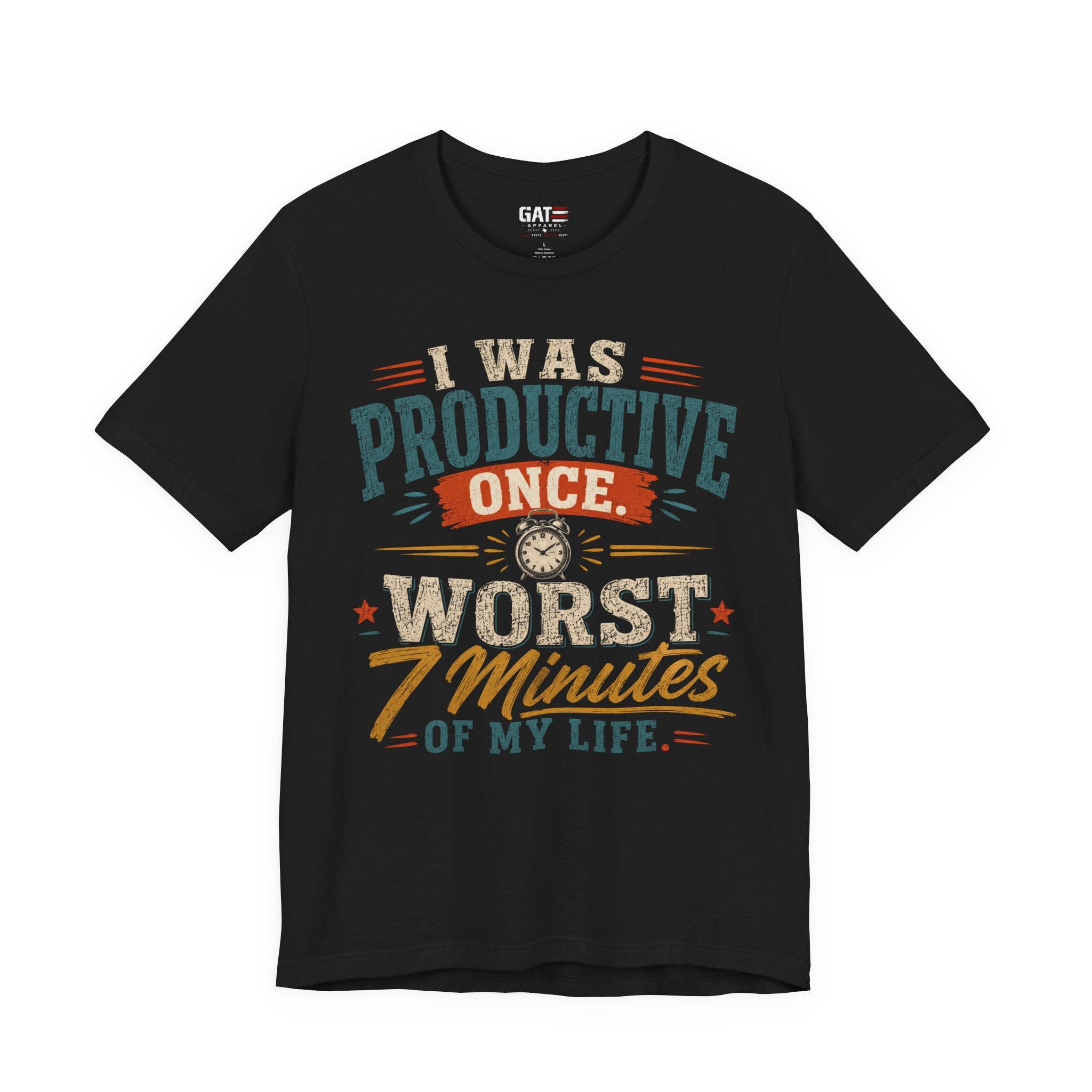 I Was Productive Once Tee — Funny Graphic Short Sleeve T-Shirt