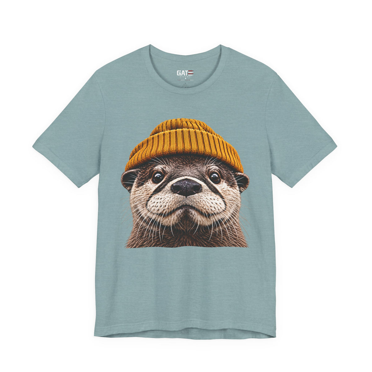 Cute Otter Wearing Beanie Wildlife Graphic T-Shirt - product image 14