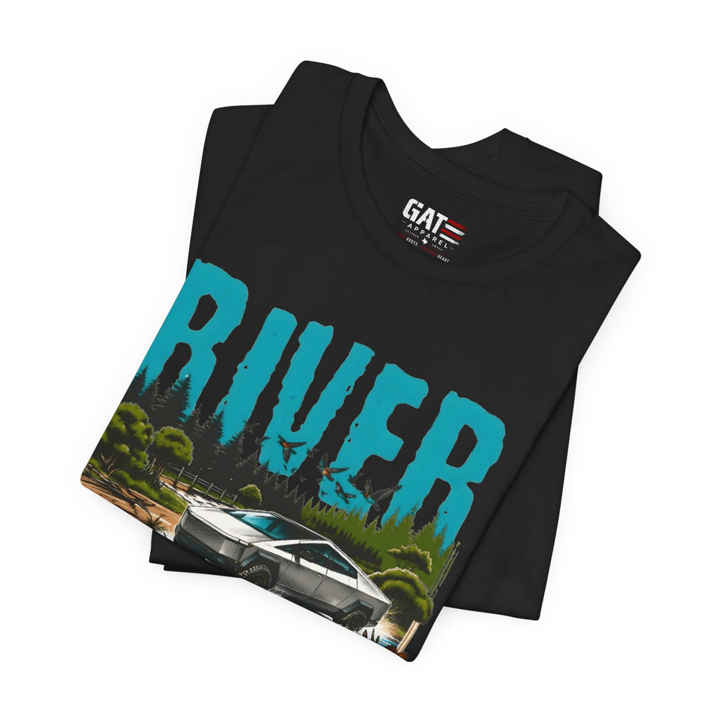 Cybertruck River Conqueror Shirt, Tesla Cybertruck Off Road Tee, Adventure Truck Shirt, Camping Shirt, Outdoor Lover Gift