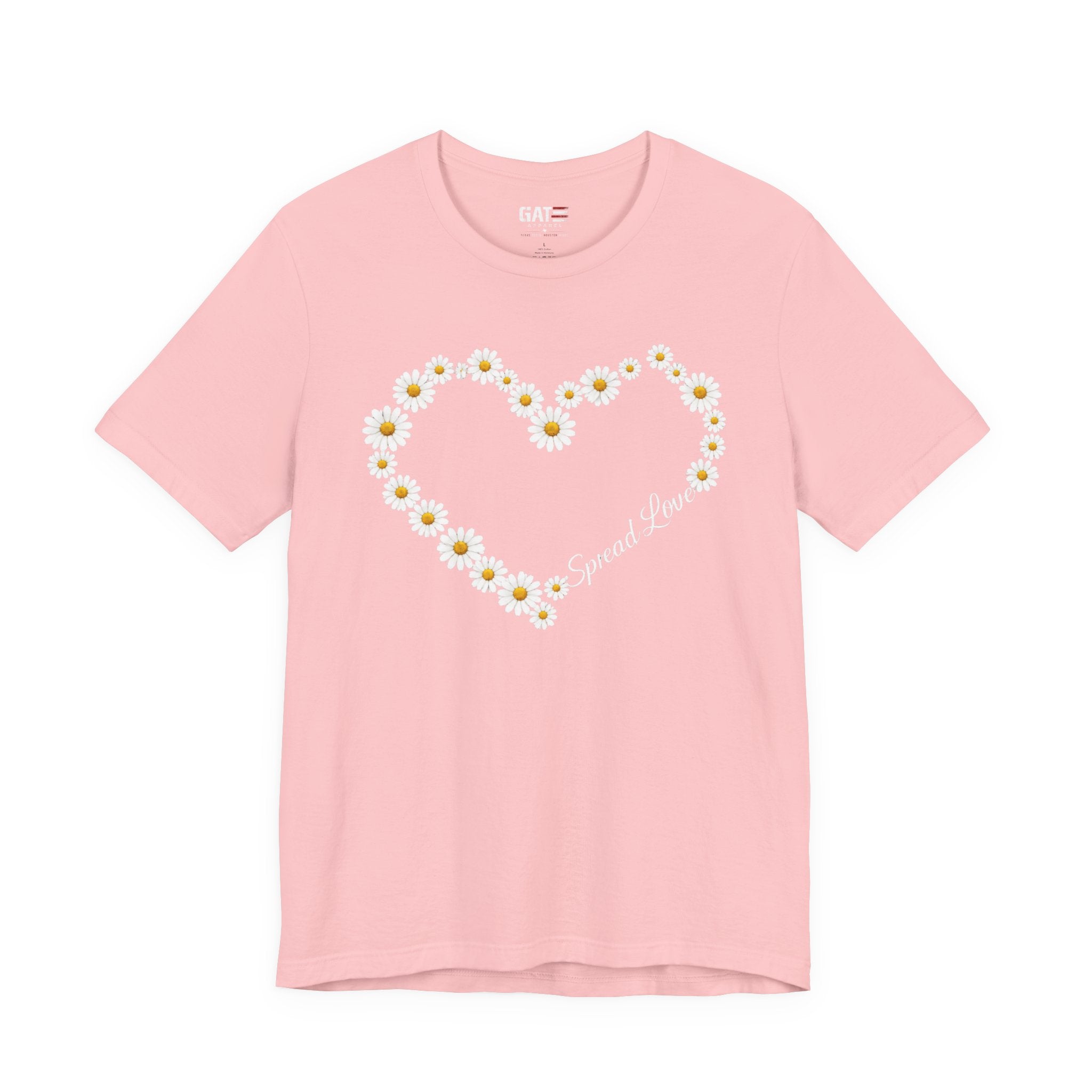 Daisy Heart Tee — "Spread Love" Floral Graphic T-Shirt
