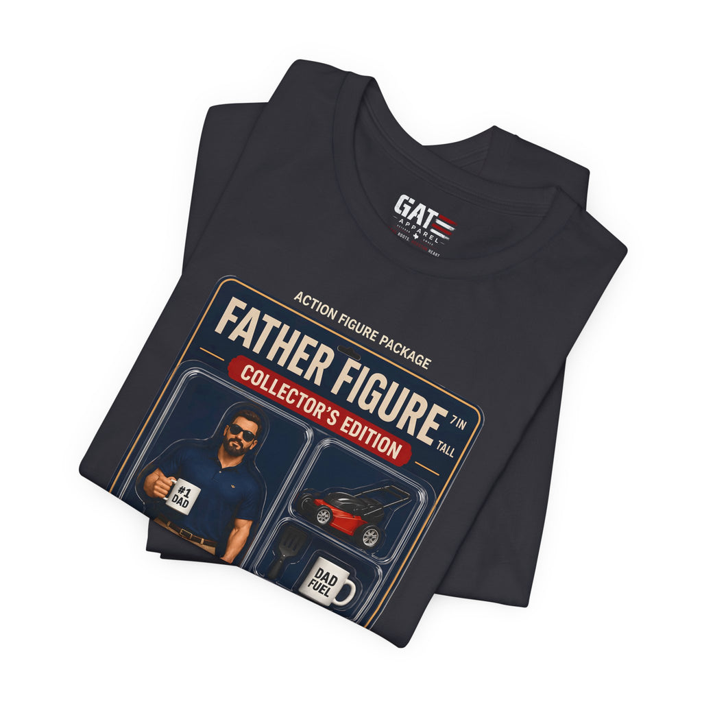 Father Figure Action Figure Shirt | Funny Dad Bod Tee | Collector's Edition Dad Shirt | Father's Day Gift for Dad | Dad Jokes Included
