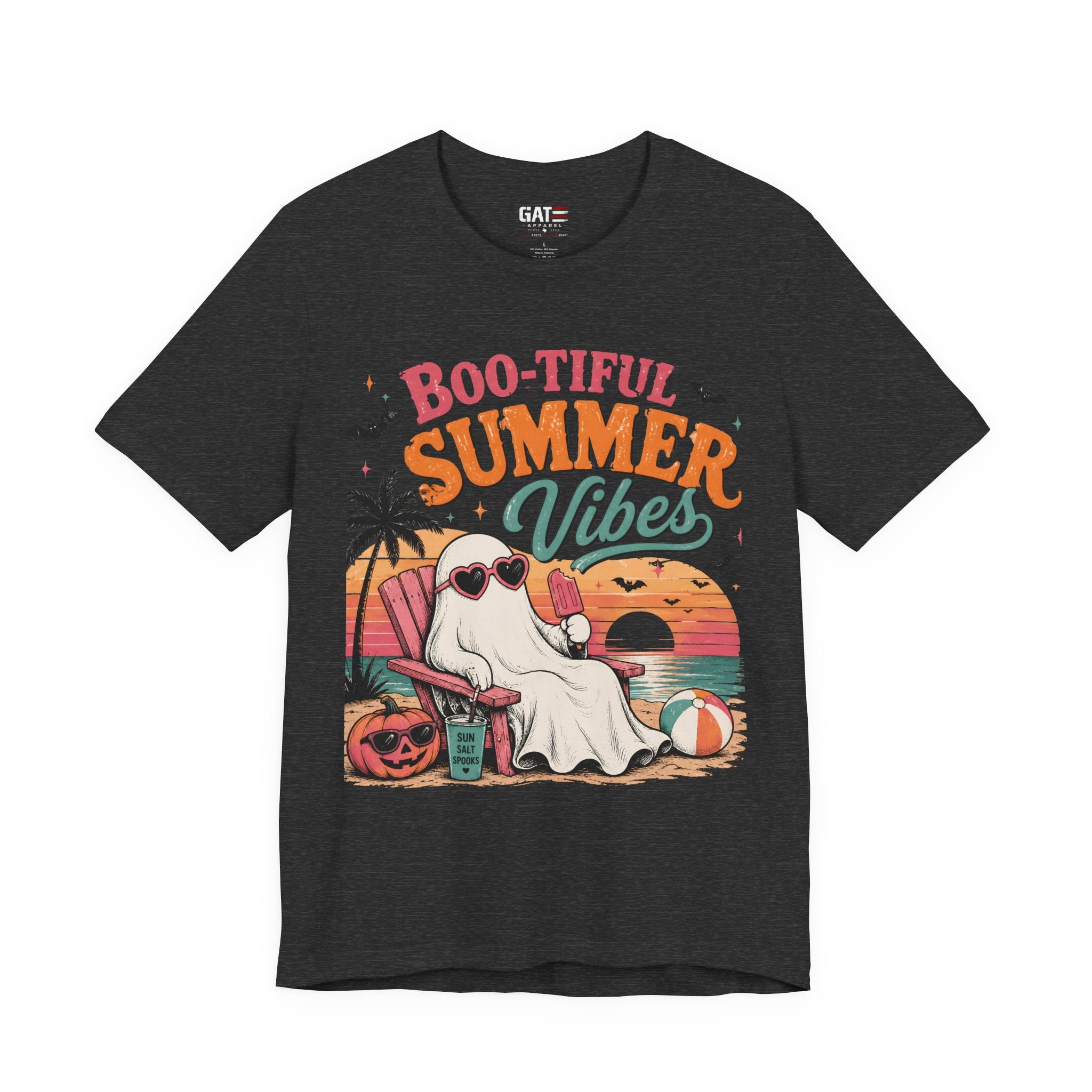 Summerween Shirt, Spooky Beach Shirt, Ghost Beach Tee, Halloween Beach Shirt, Coastal Halloween Tee, Tropical Ghost Shirt