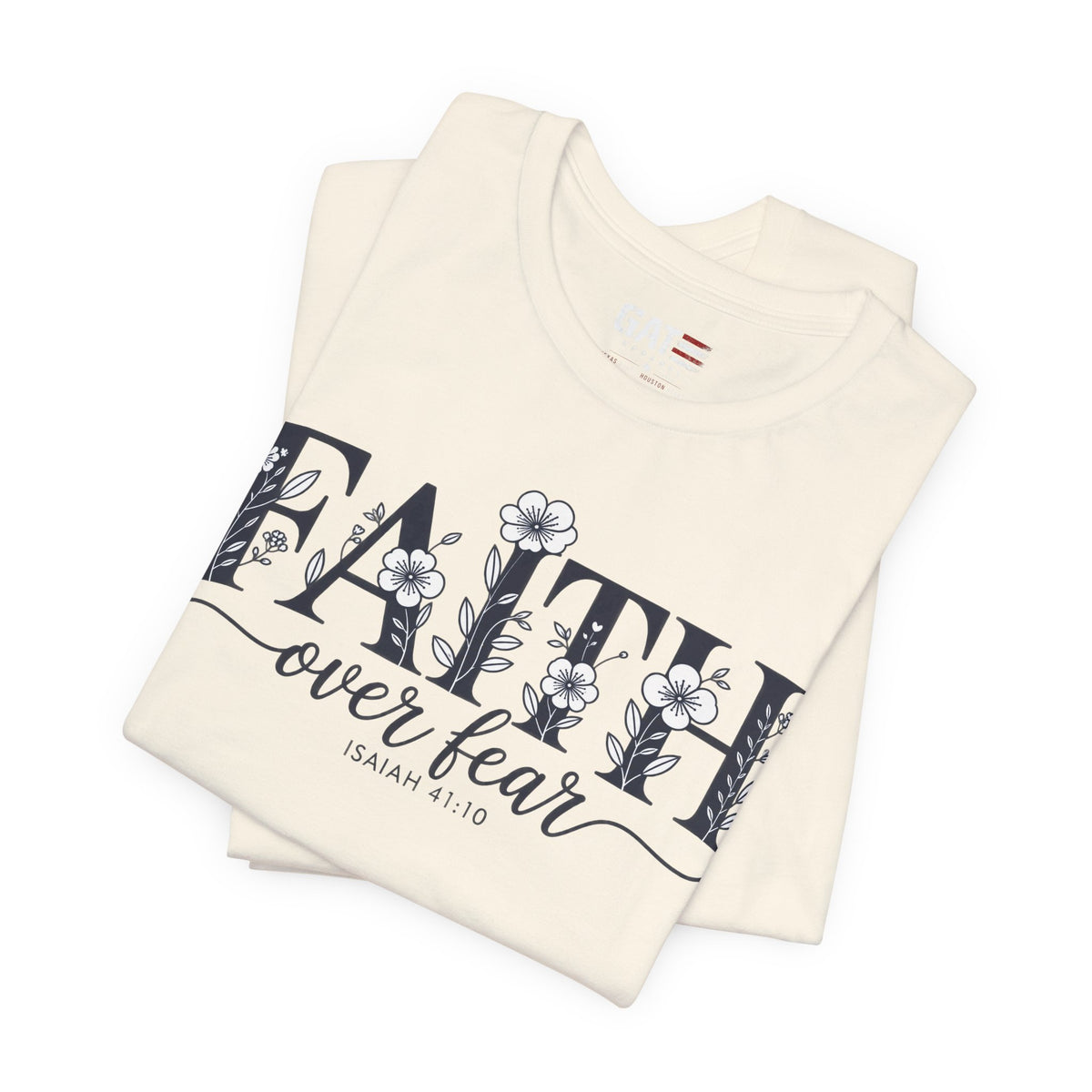 Faith Over Fear Tee — Floral Christian Inspirational Shirt (Psalm 56:3)