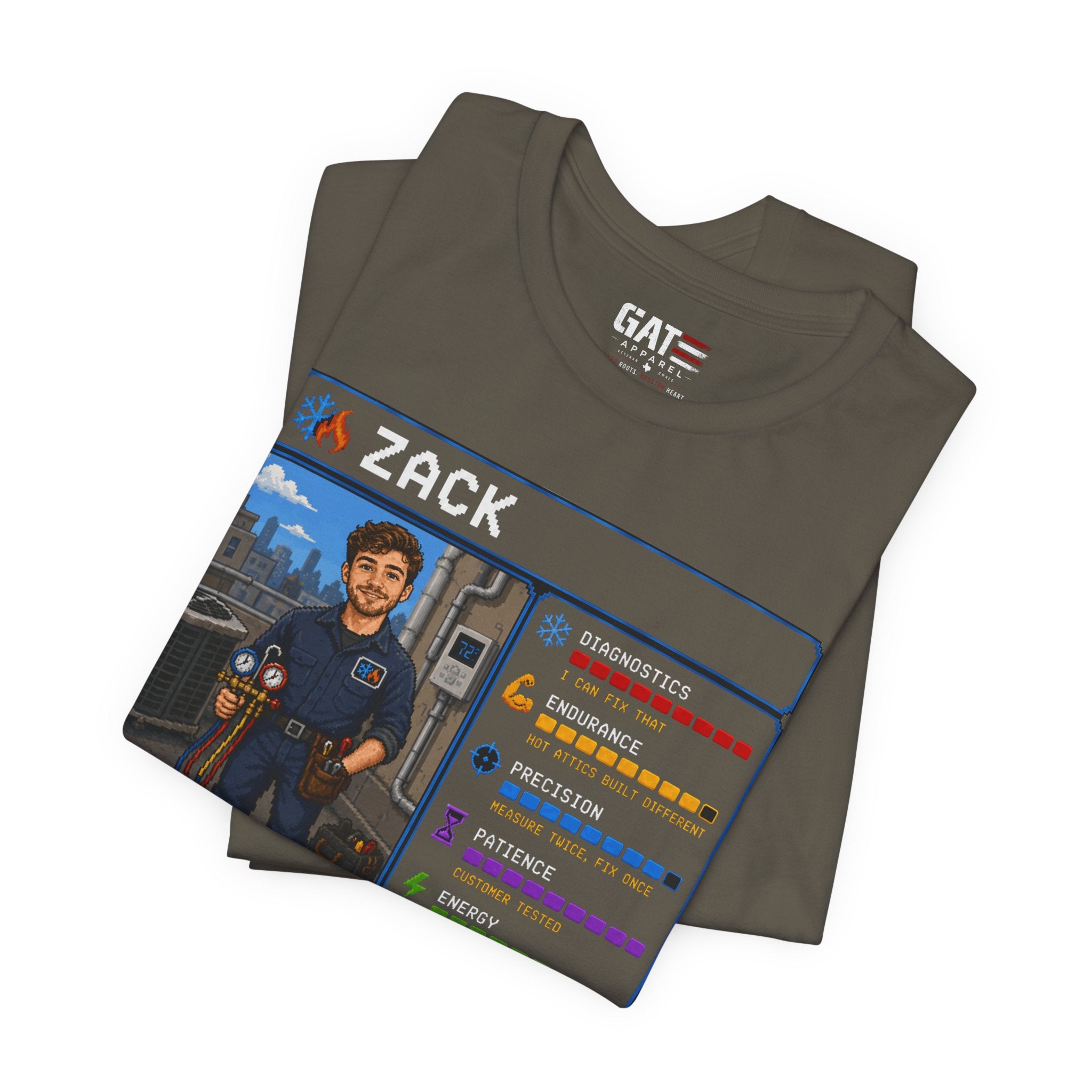 Custom HVAC Technician RPG Character Shirt| Personalized HVAC Tech Gift