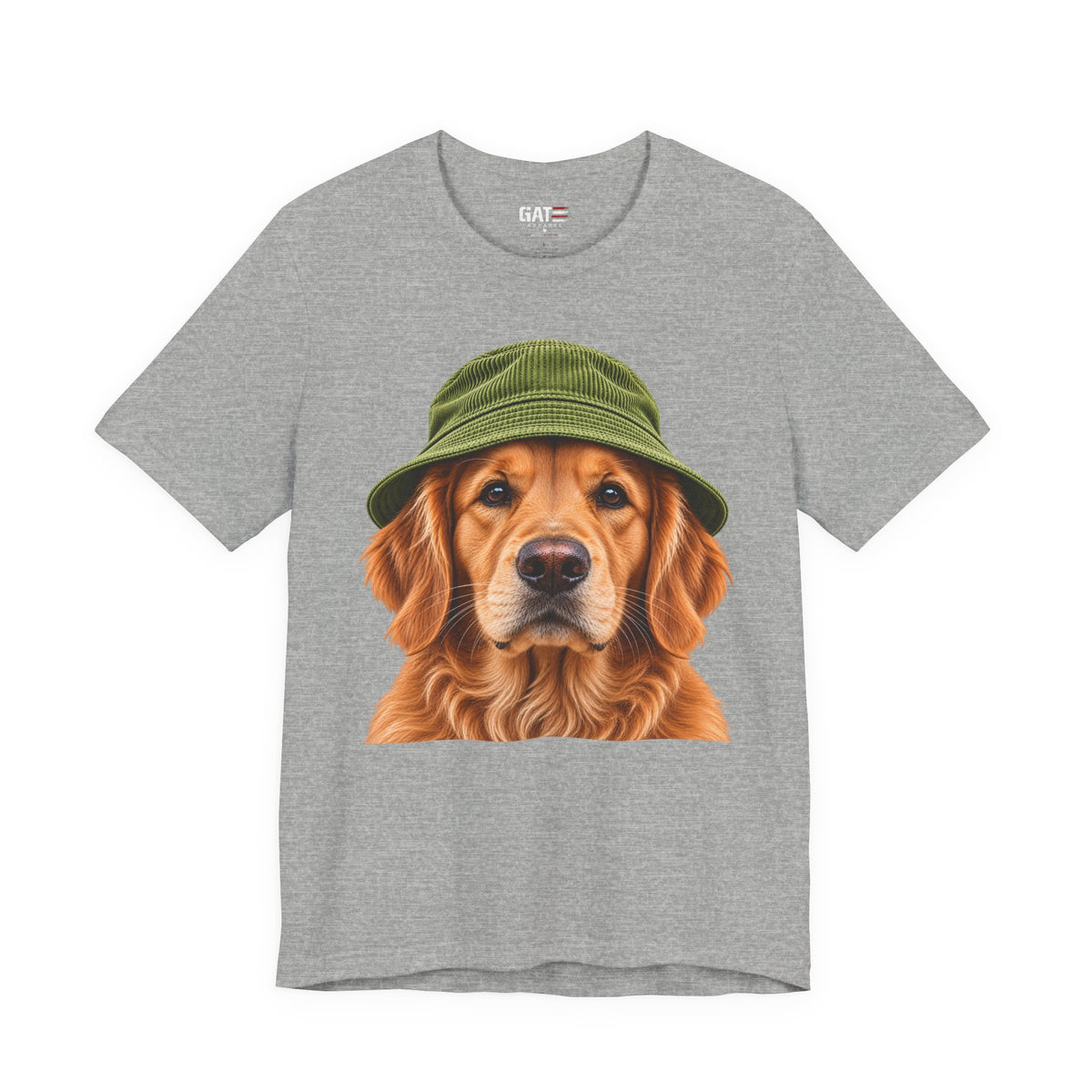 Golden retriever wearing a beanie graphic T-shirt - alternate product photo 6