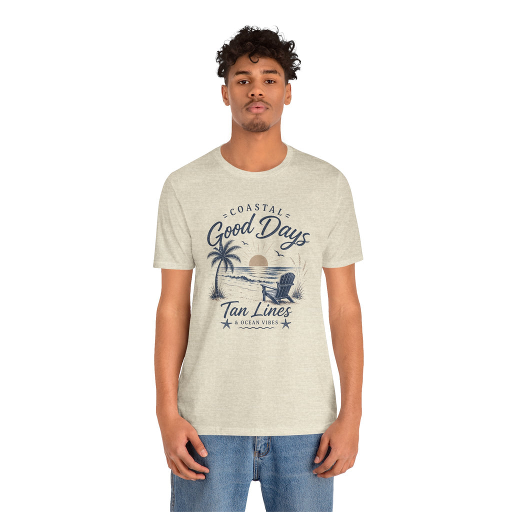 Coastal Good Days Tee — 'Tan Lines' Beach Sunset T-Shirt