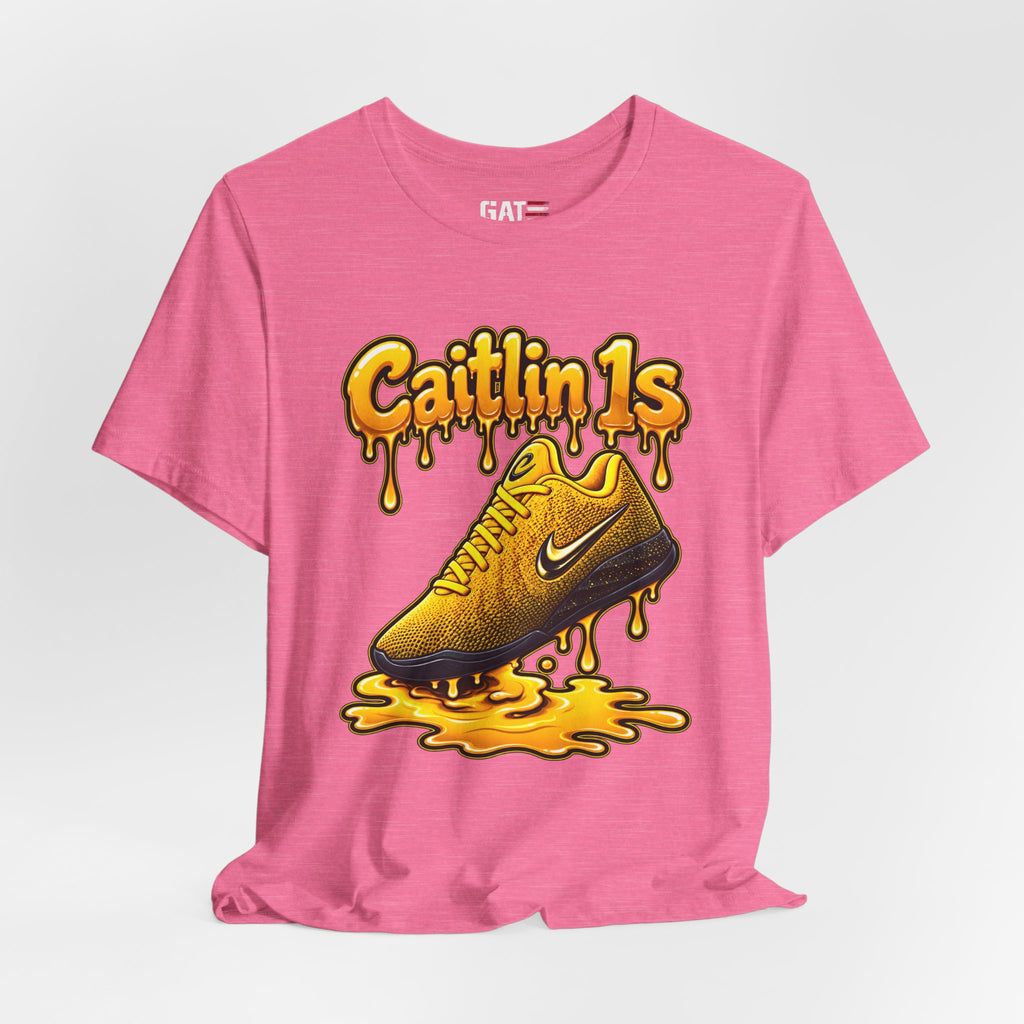 Caitlin Clark Caitlin 1s Iowa Yellow Paint Sneaker Shirt