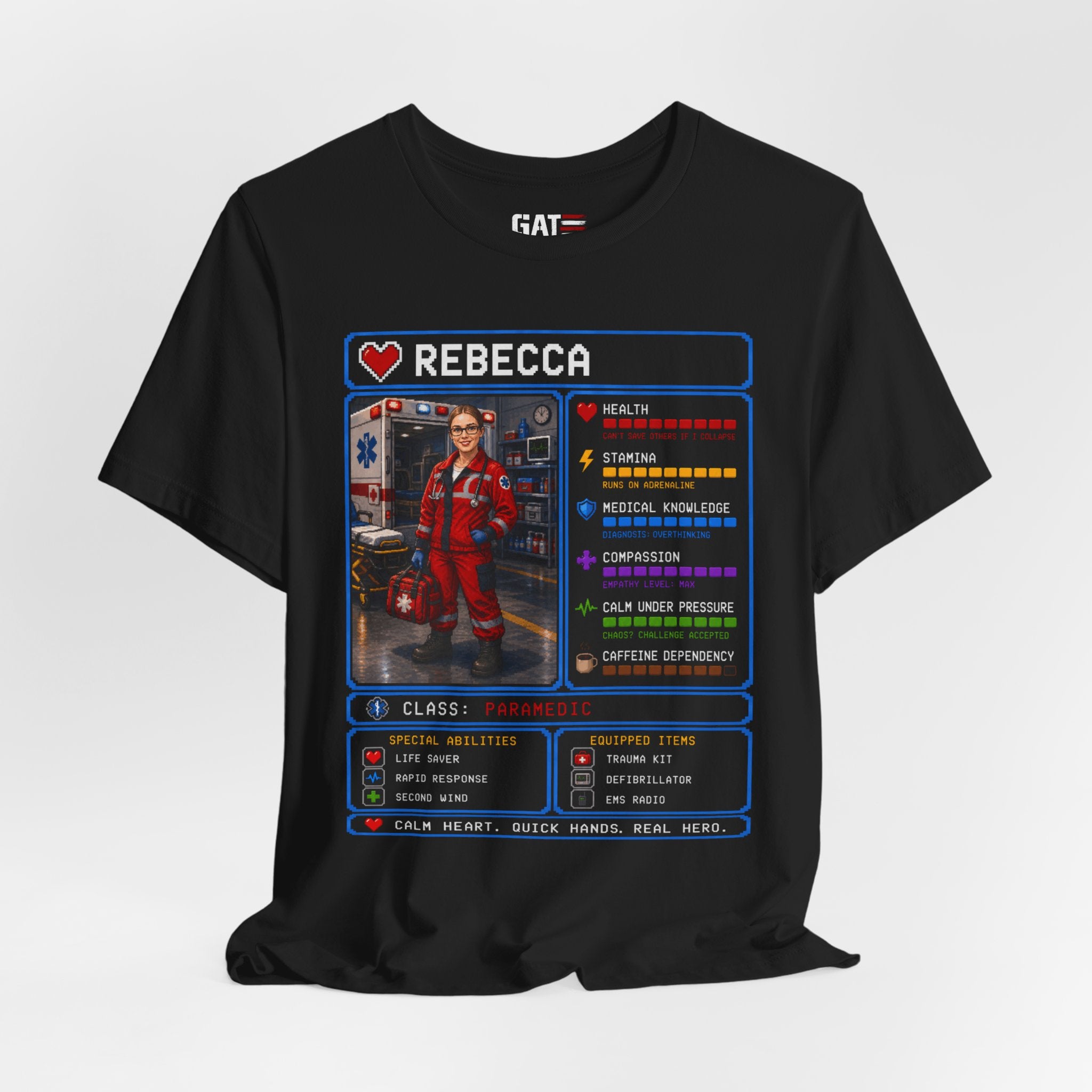 Custom Paramedic RPG Character Shirt | Personalized EMT Gift