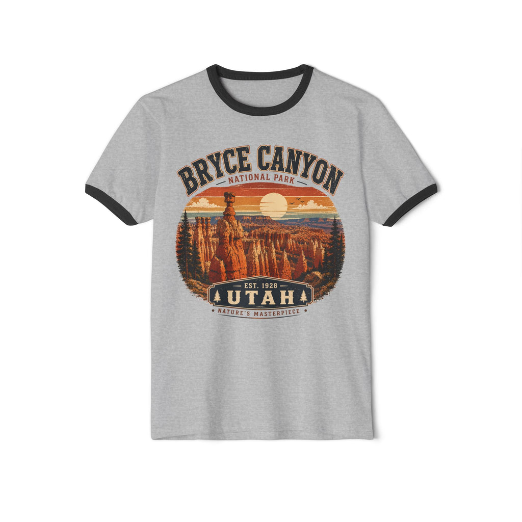 Bryce Canyon Vintage Ringer Tee - Utah National Park Sunset Graphic