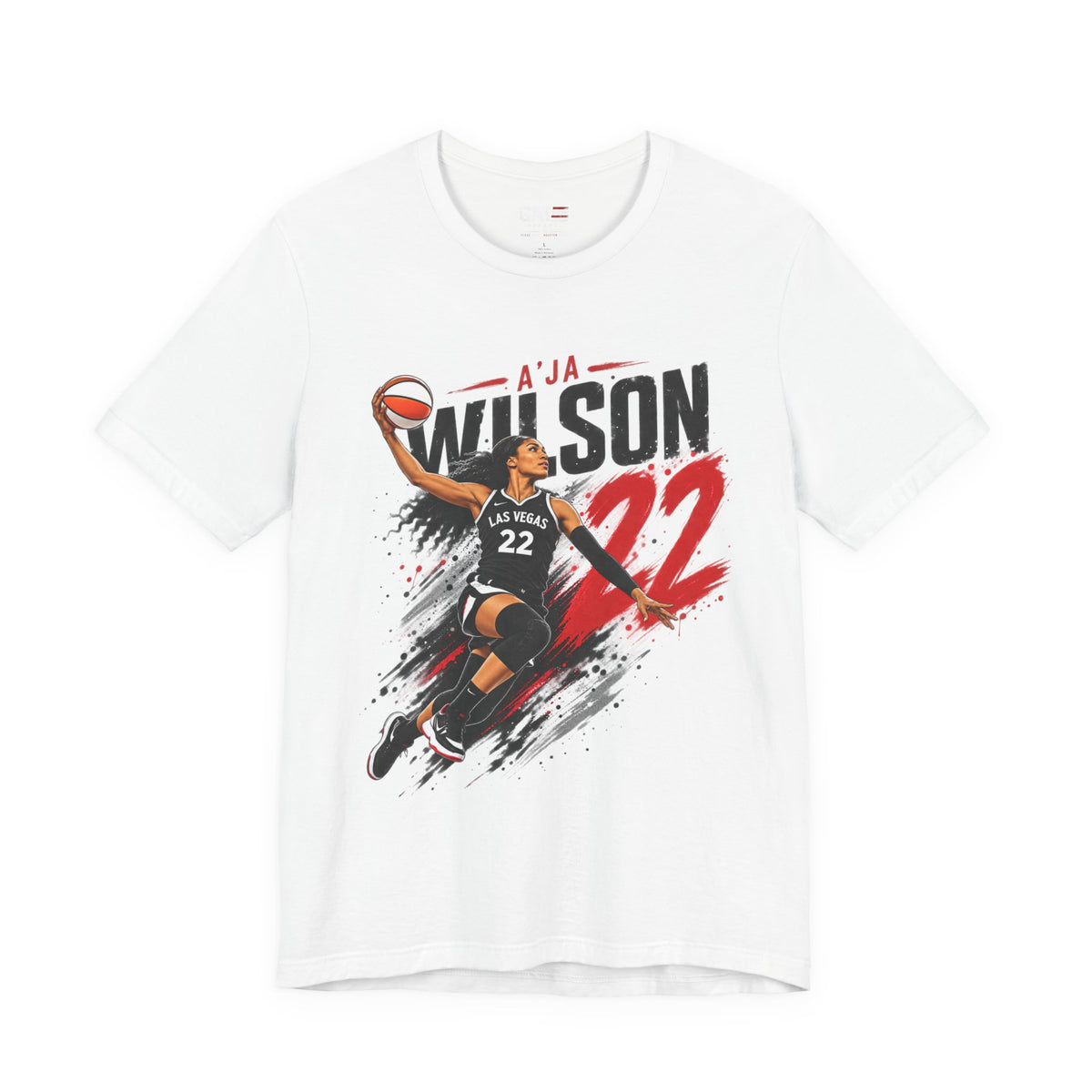 A'ja Wilson #22 Las Vegas Aces Shirt – WNBA Basketball Tee product mockup 2