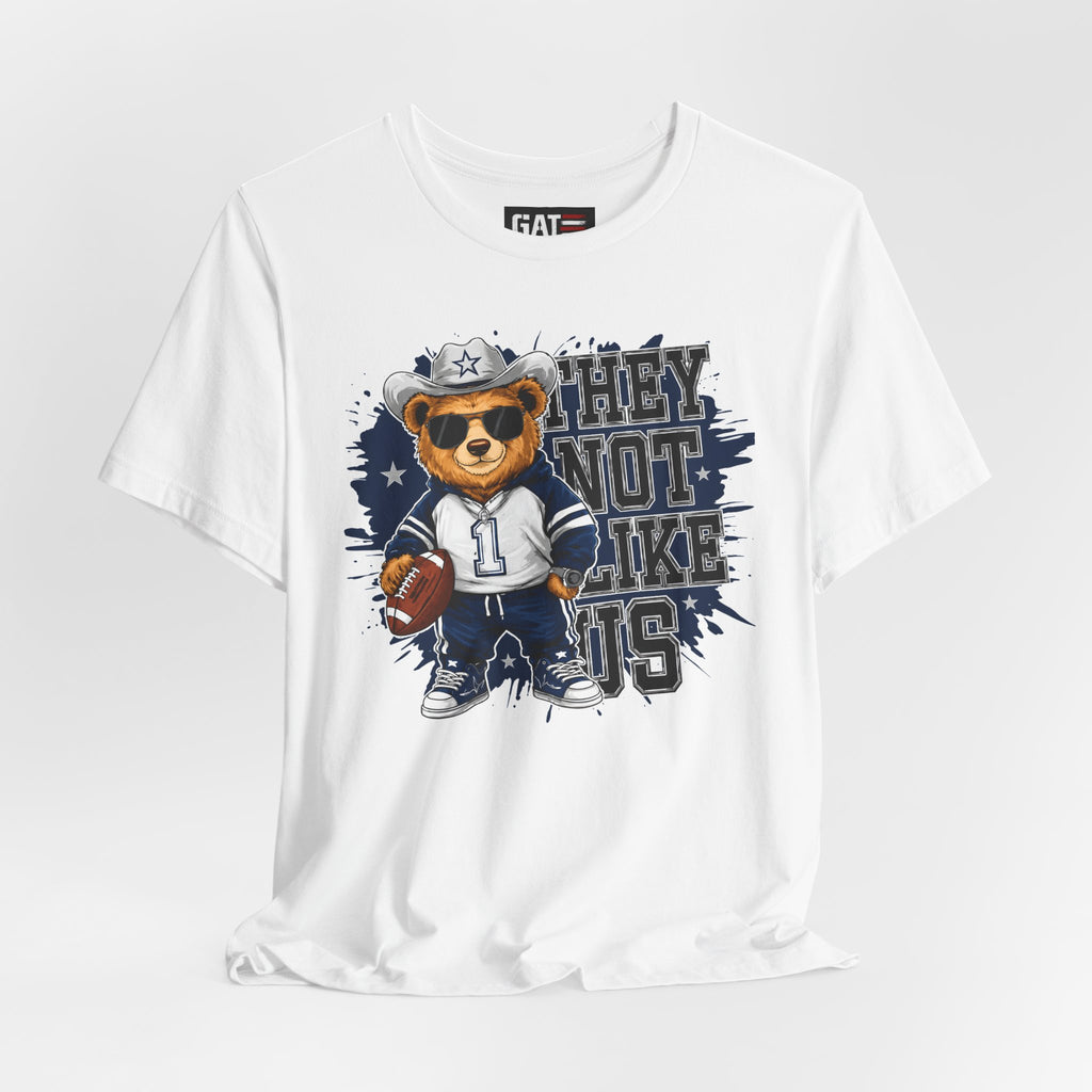 Custom Name and Number Shirt, Personalized Dallas Football Fan Tee, Blue and Silver Jersey Style Back Design