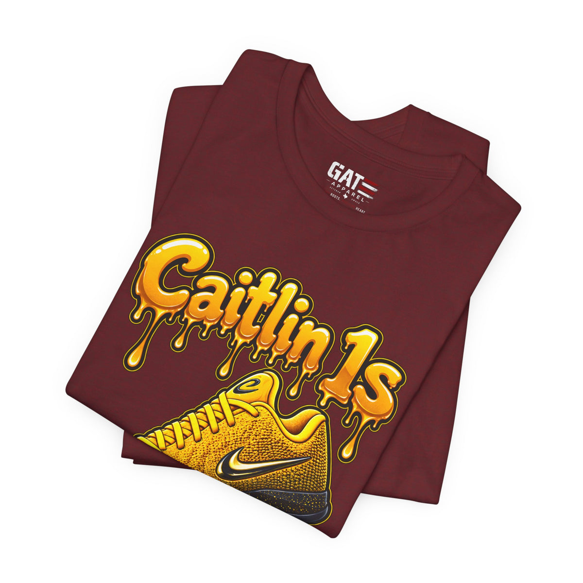 Caitlin Clark Caitlin 1s Iowa Yellow Paint Sneaker Shirt