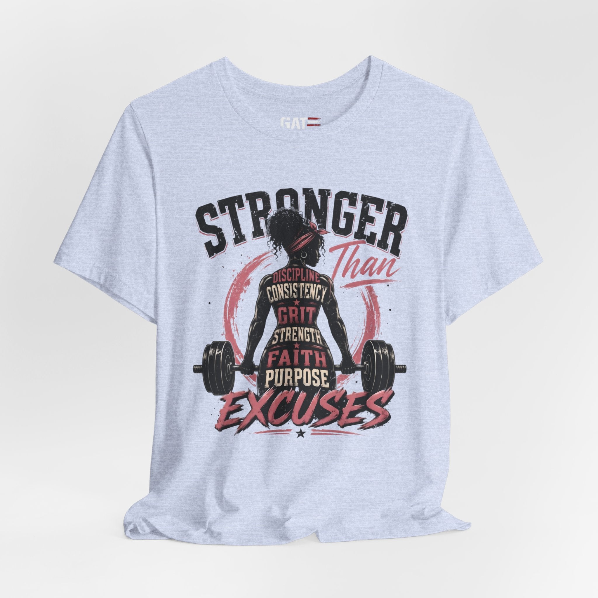 Stronger Than Excuses Shirt, Women's Gym Shirt, Motivational Workout Tee, Weightlifting Shirt, Fitness Gift for Her