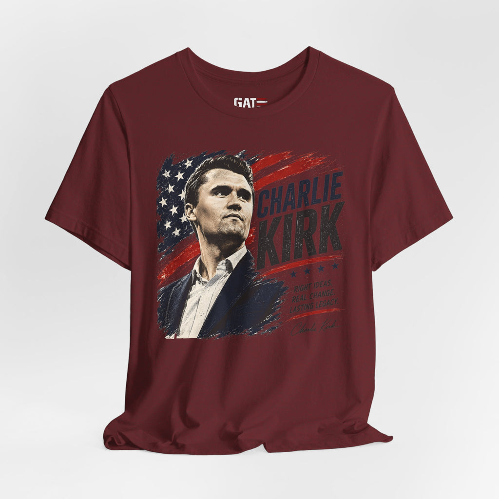 Charlie Kirk Shirt Conservative Patriotic T Shirt Republican American Flag Tee USA Freedom Gift Political Apparel