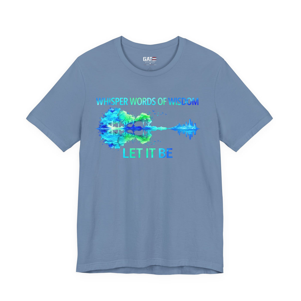 Let It Be Guitar Tee — 'Whisper Words of Wisdom' Music Lover T‑Shirt