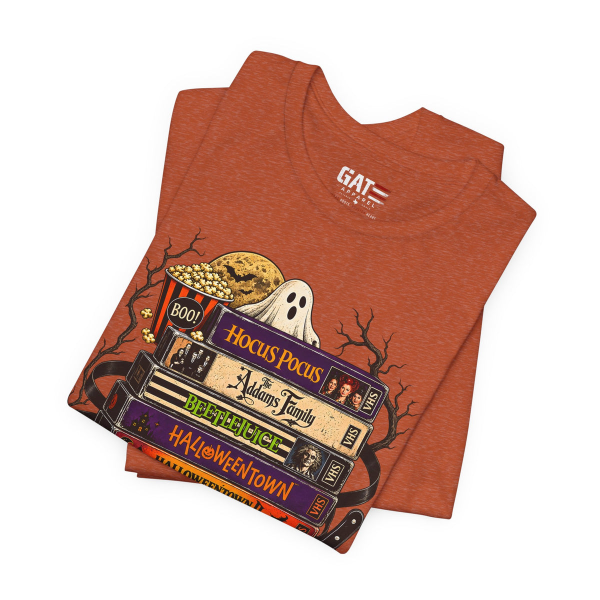 Halloween Movie Stack Shirt | Spooky Classics Tee