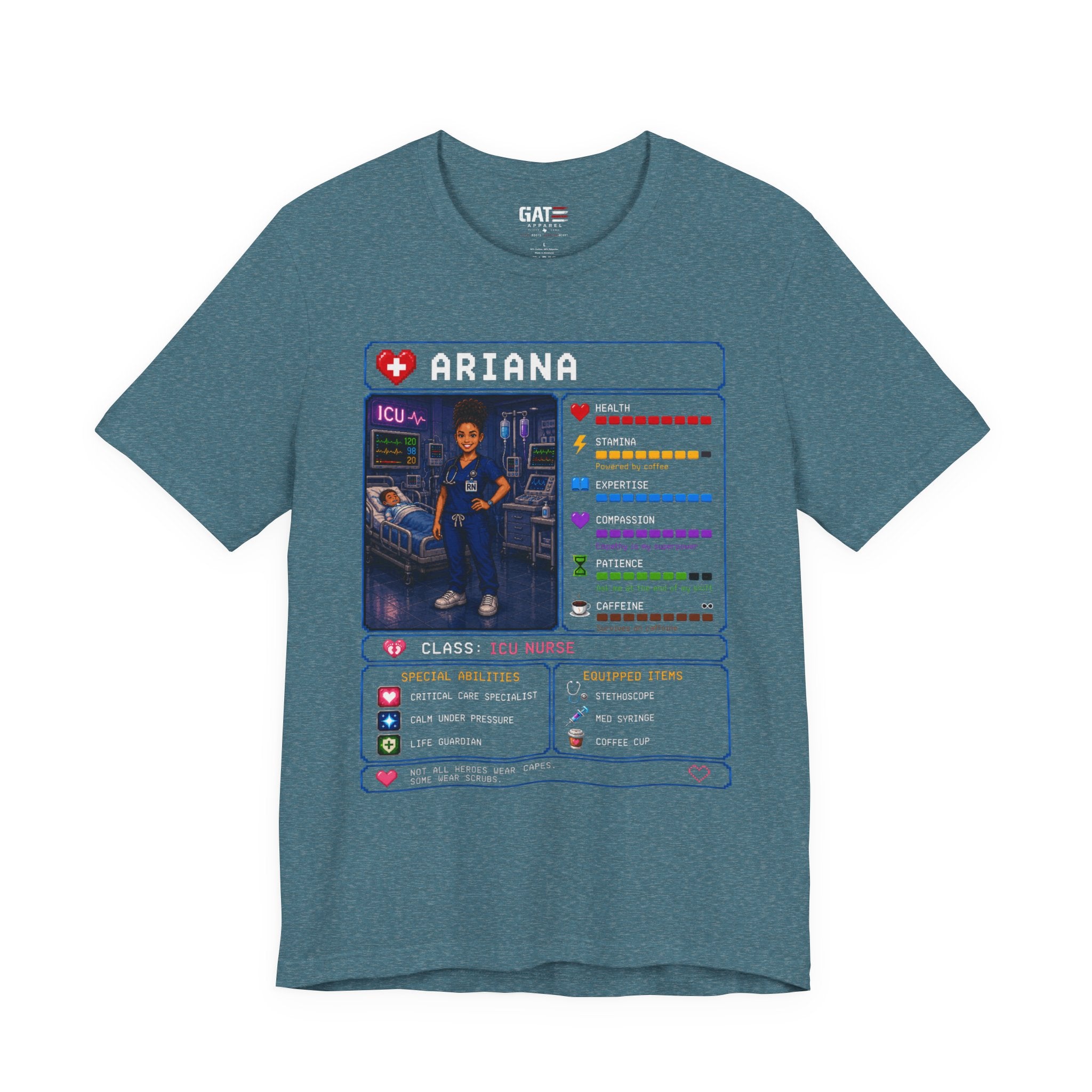 Custom ICU Nurse RPG Character Shirt | Personalized Nurse Gift