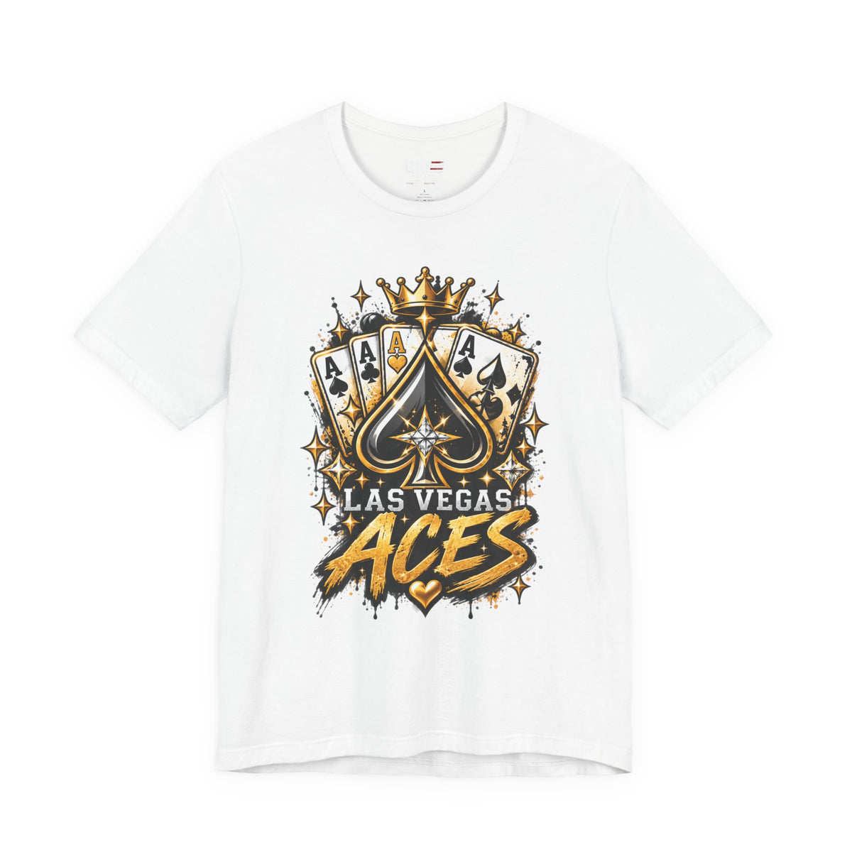 Las Vegas Aces Basketball Shirt – Ace Cards Crown Graphic Tee product mockup 2