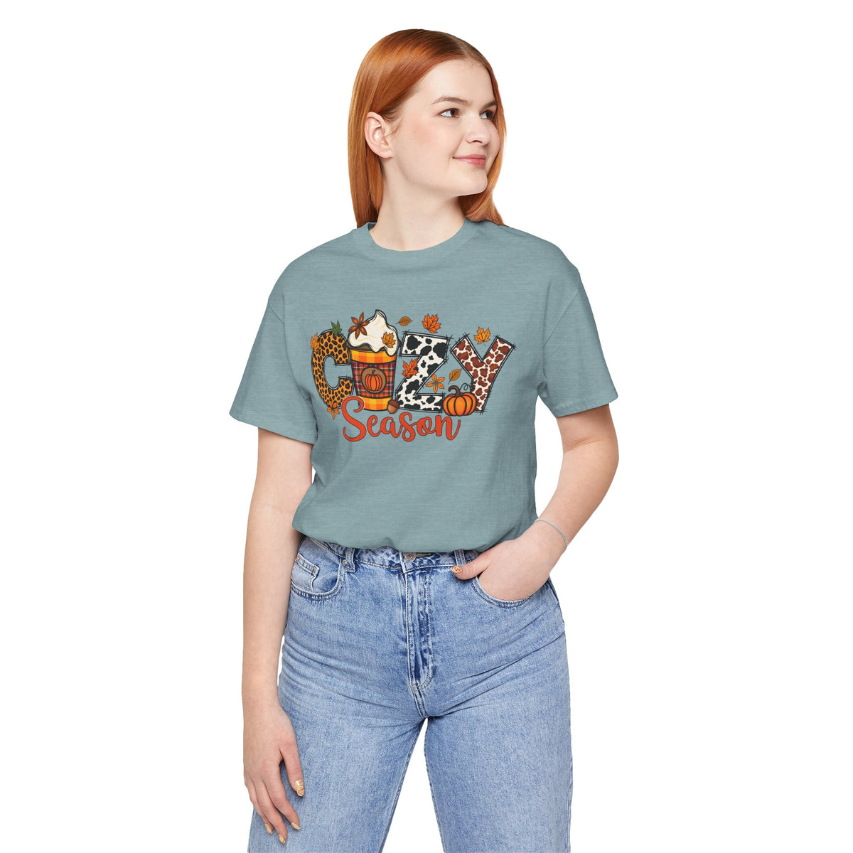 Cozy Season Fall Winter Coffee Shirt - product mockup view 22