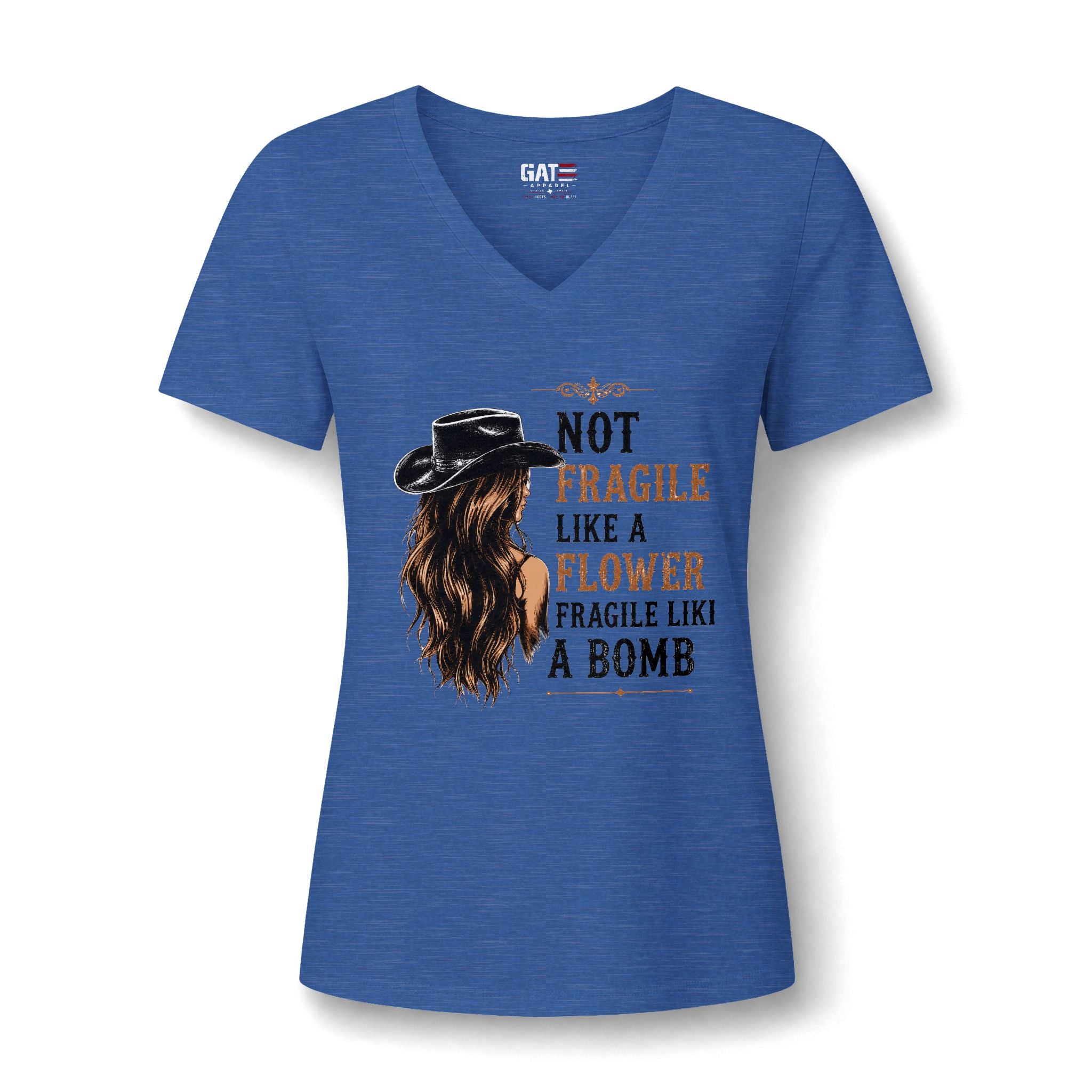 Beth Dutton Not Fragile Like a Flower — Women's V-Neck Tee