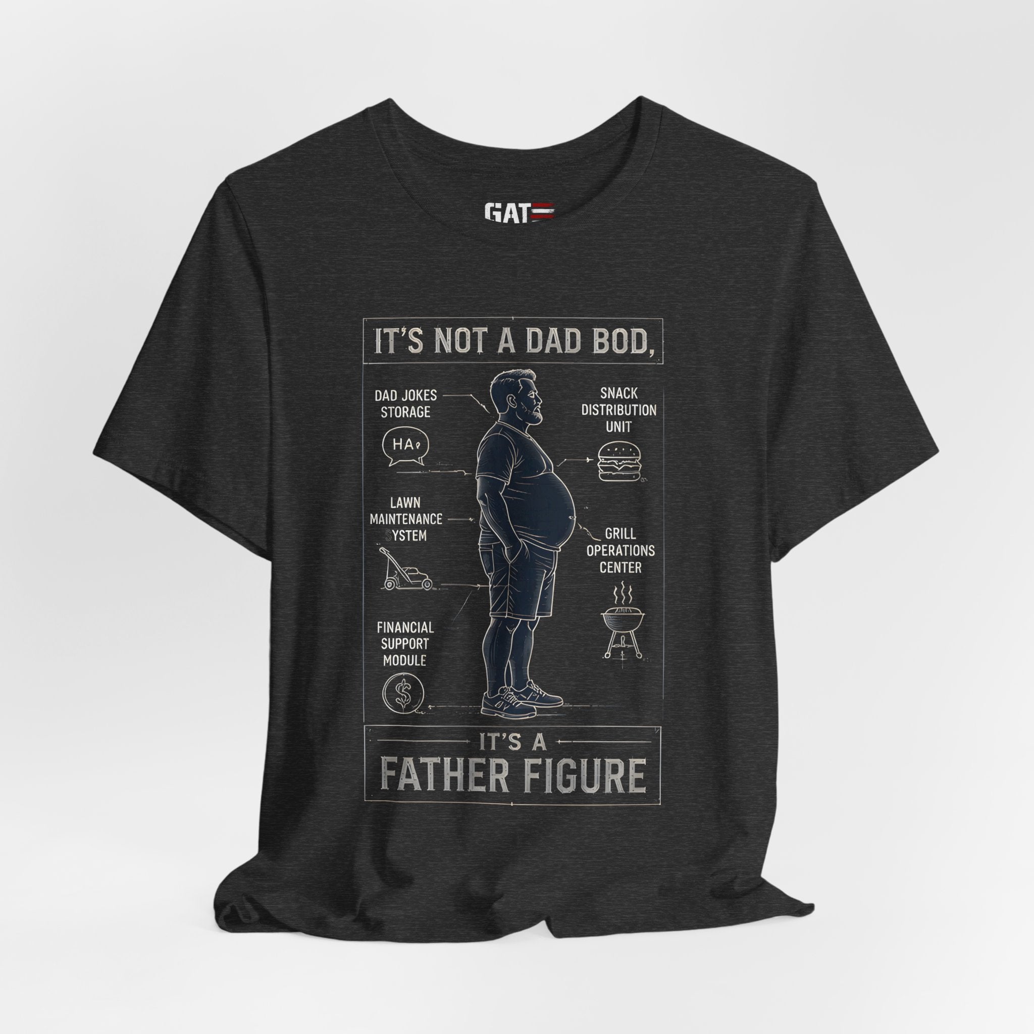 It's Not a Dad Bod It's a Father Figure Shirt | Funny Dad Shirt | Blueprint Dad Bod Tee | Father's Day Gift for Dad | Grill Master Dad Tee