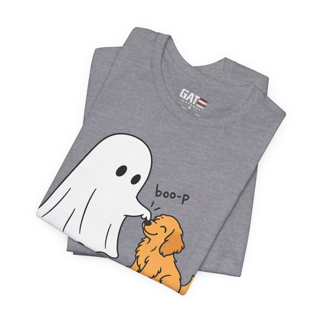 Halloween Ghost & Golden Retriever — "boo-p" Cute Dog Halloween T-Shirt