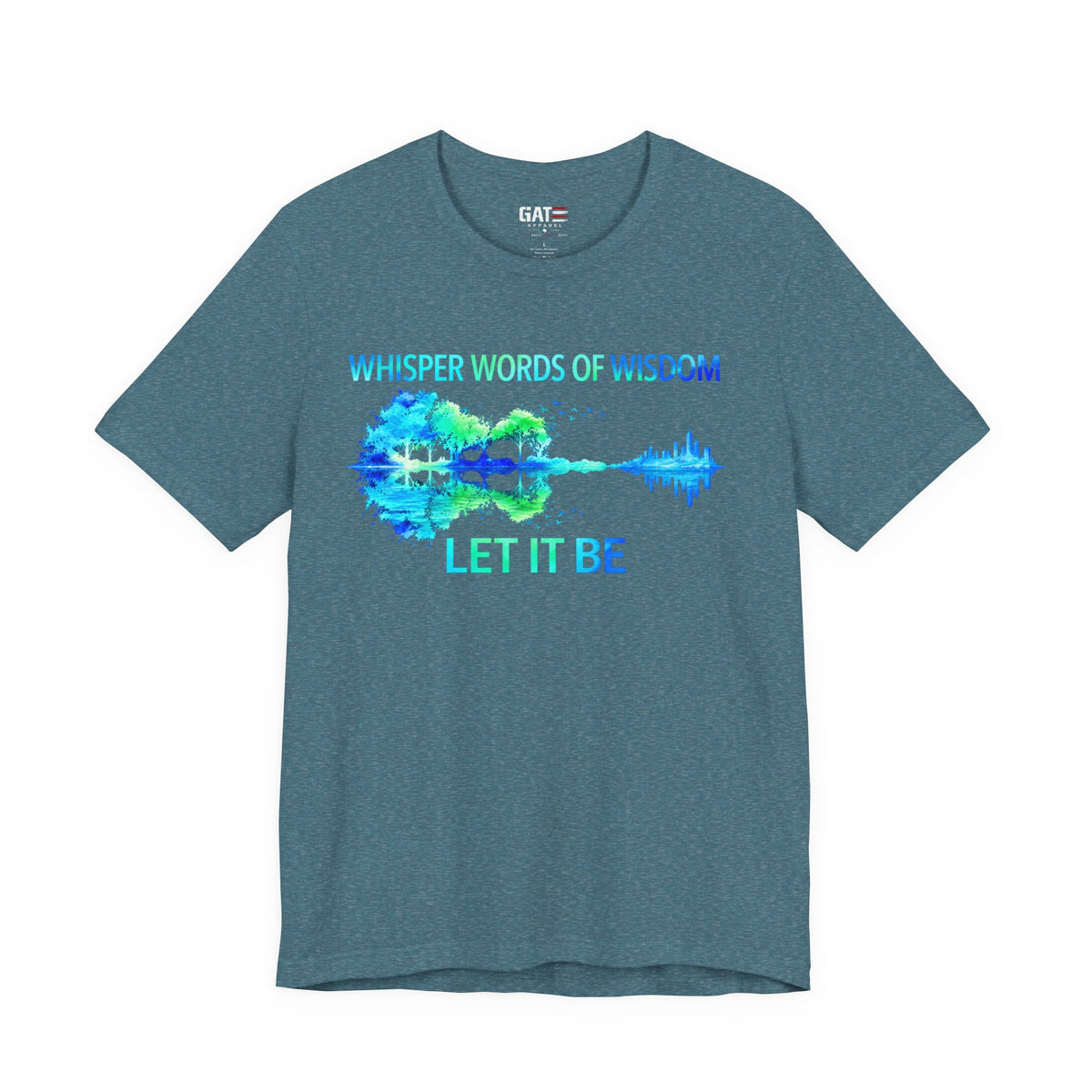 Let It Be Guitar Tee — 'Whisper Words of Wisdom' Music Lover T‑Shirt