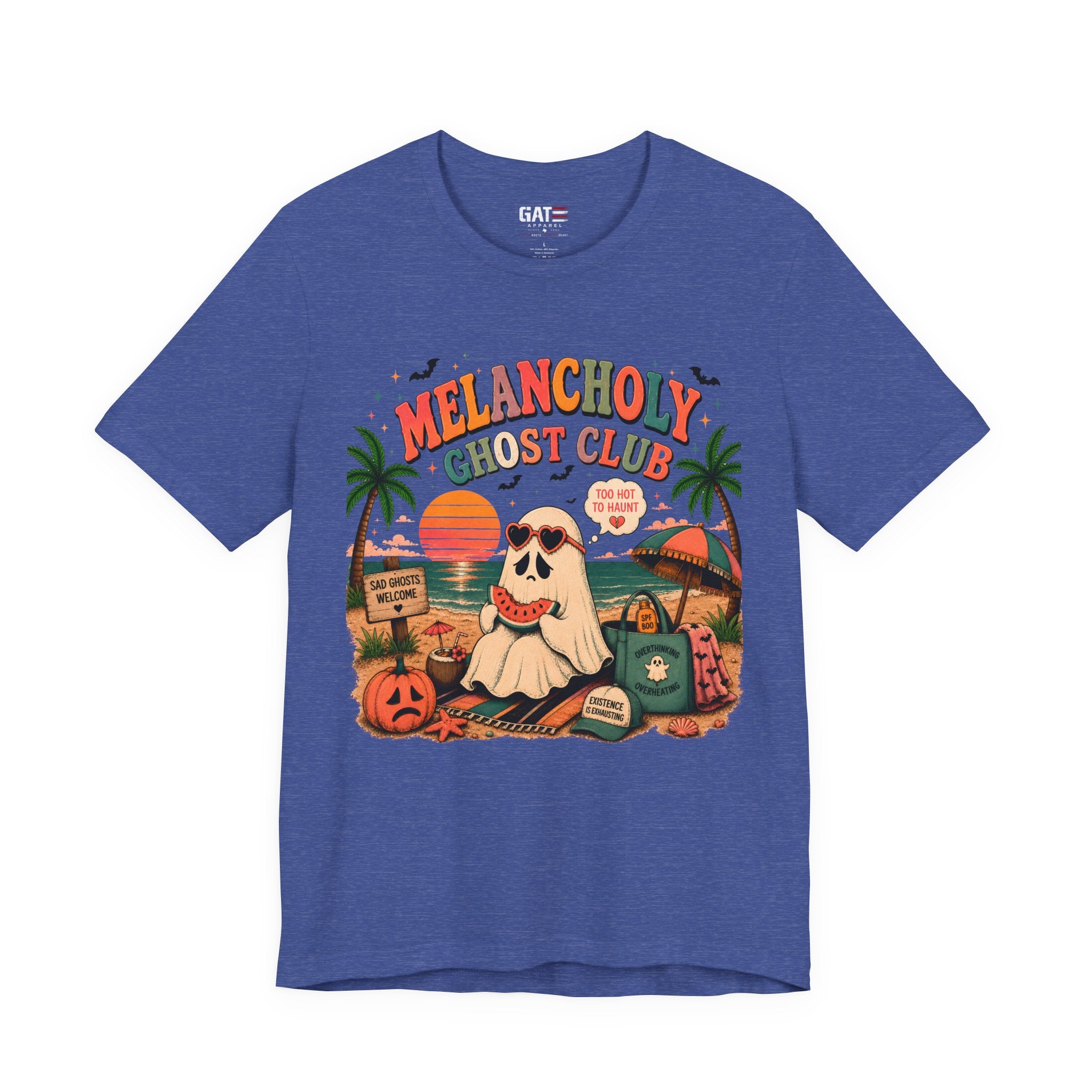 Summerween Shirt, Spooky Beach Shirt, Ghost Beach Tee, Halloween Beach Shirt, Coastal Halloween Tee, Tropical Ghost Shirt
