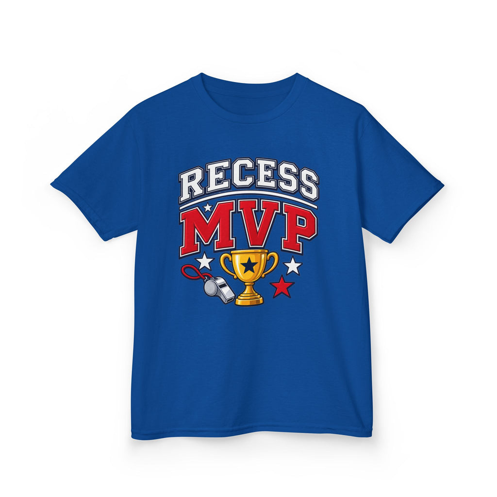 Recess MVP Kids T‑Shirt — Trophy & Whistle Playground Shirt for Boys & Girls