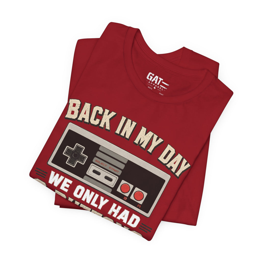 Retro Gamer Shirt, Back In My Day We Only Had 2 Buttons, Vintage Gaming T Shirt, Old School Video Game Tee, Gamer Dad Gift, Nerd Shirt