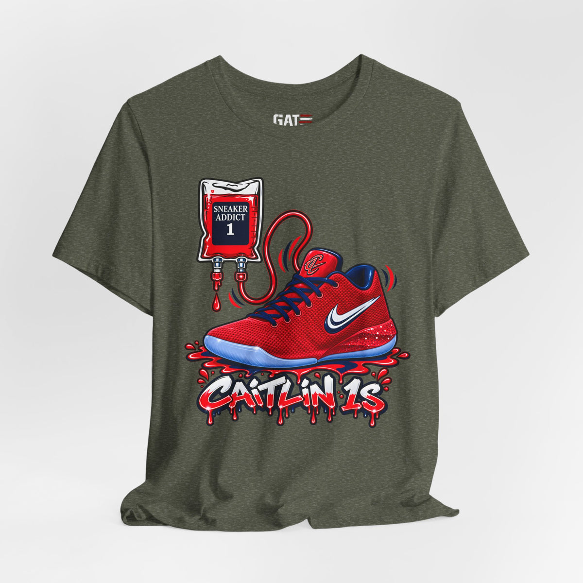 Caitlin Clark Caitlin 1s Addict Red Sneaker Shirt