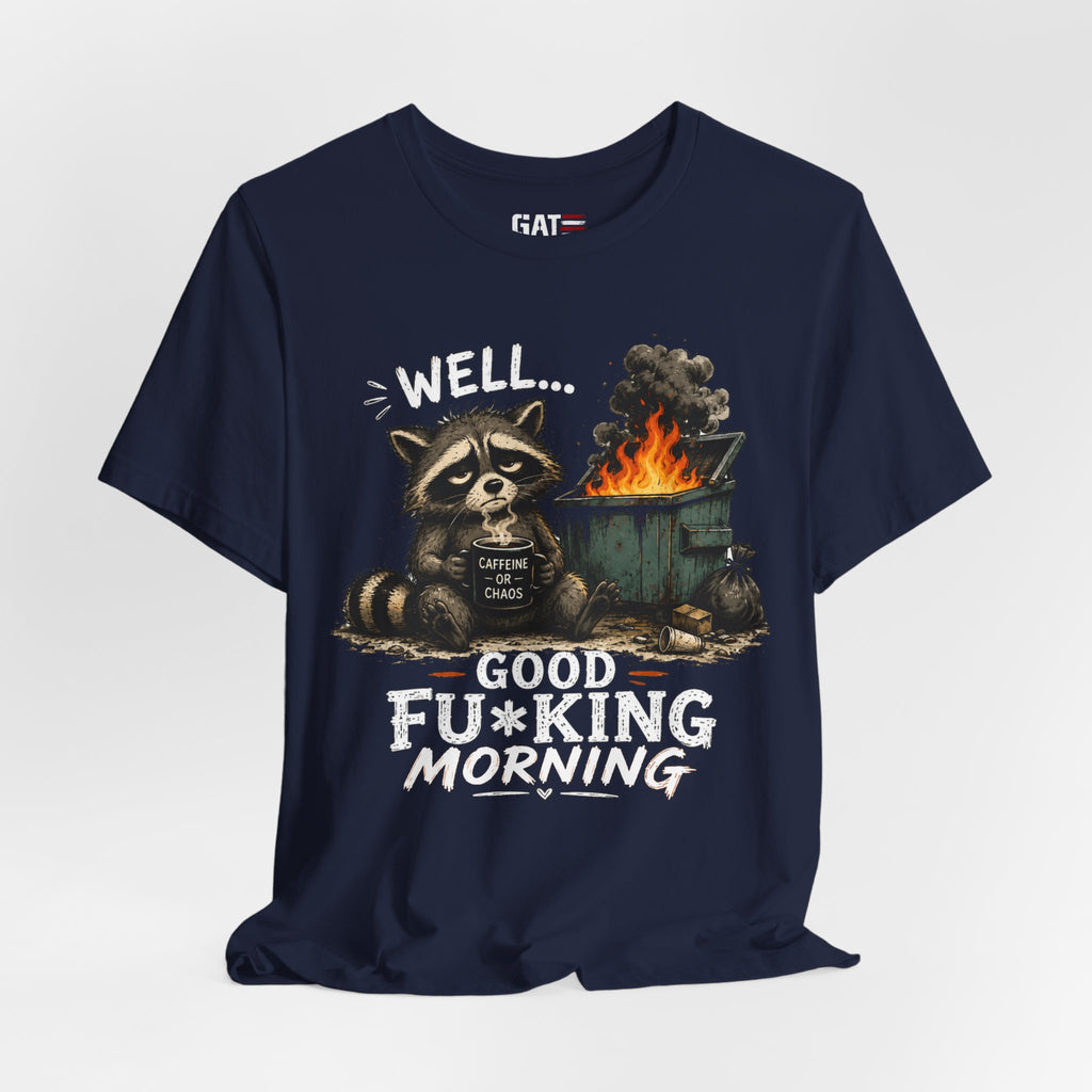 Funny Raccoon Shirt, Coffee Lover Shirt, Trash Panda Tee, Funny Animal Shirt, Sarcastic Shirt, Coffee Addict Gift, Unisex Graphic Tee
