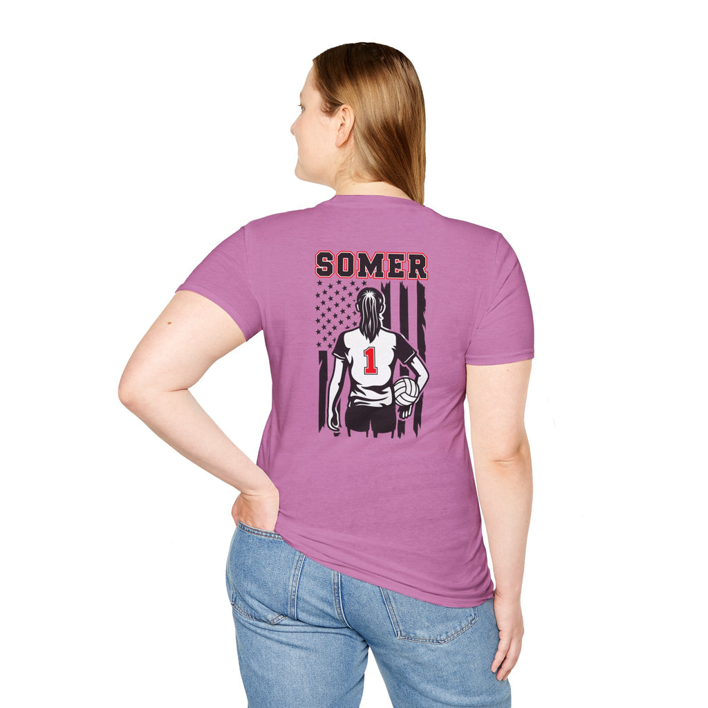 Volleyball Mom T‑Shirt – Custom Name