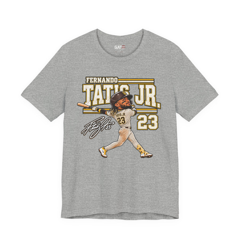 Fernando Tatis Jr. #23 Baseball Tee — Signed Cartoon Batter Design
