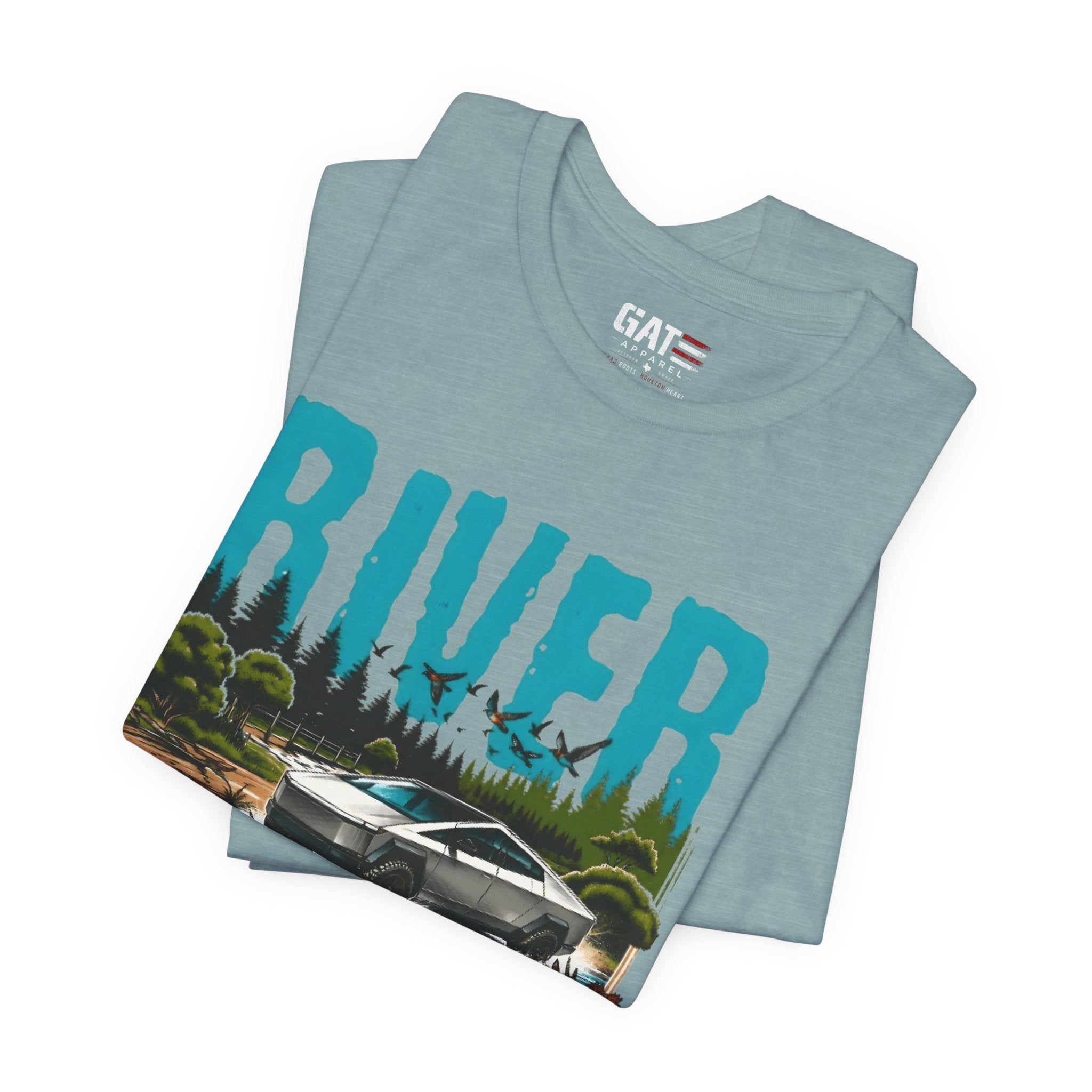 Cybertruck River Conqueror Shirt, Tesla Cybertruck Off Road Tee, Adventure Truck Shirt, Camping Shirt, Outdoor Lover Gift