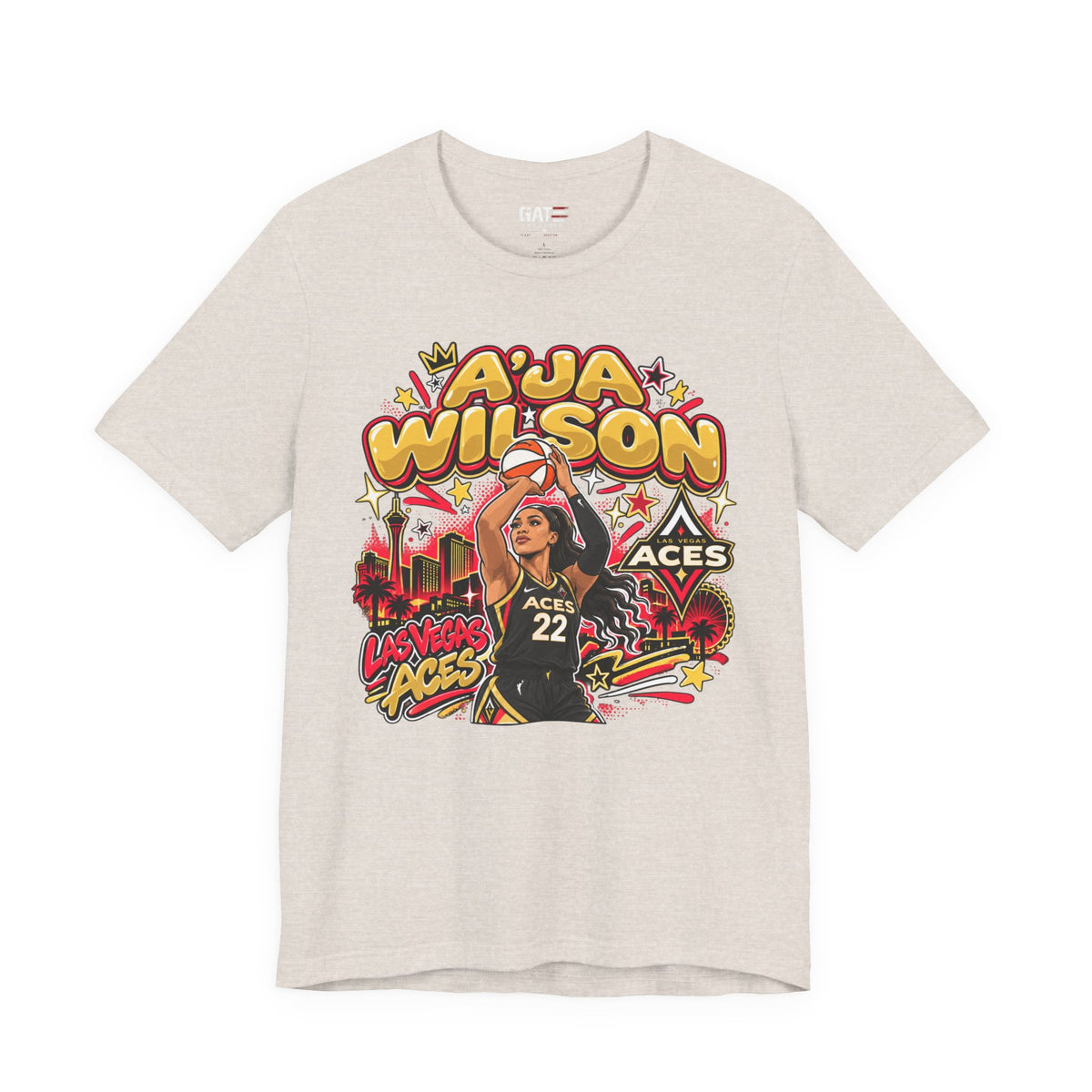 A'ja Wilson Las Vegas Aces Shirt – WNBA Player Graphic Tee product mockup 9