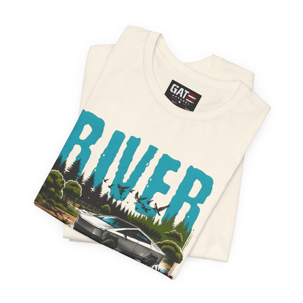 Cybertruck River Conqueror Shirt, Tesla Cybertruck Off Road Tee, Adventure Truck Shirt, Camping Shirt, Outdoor Lover Gift