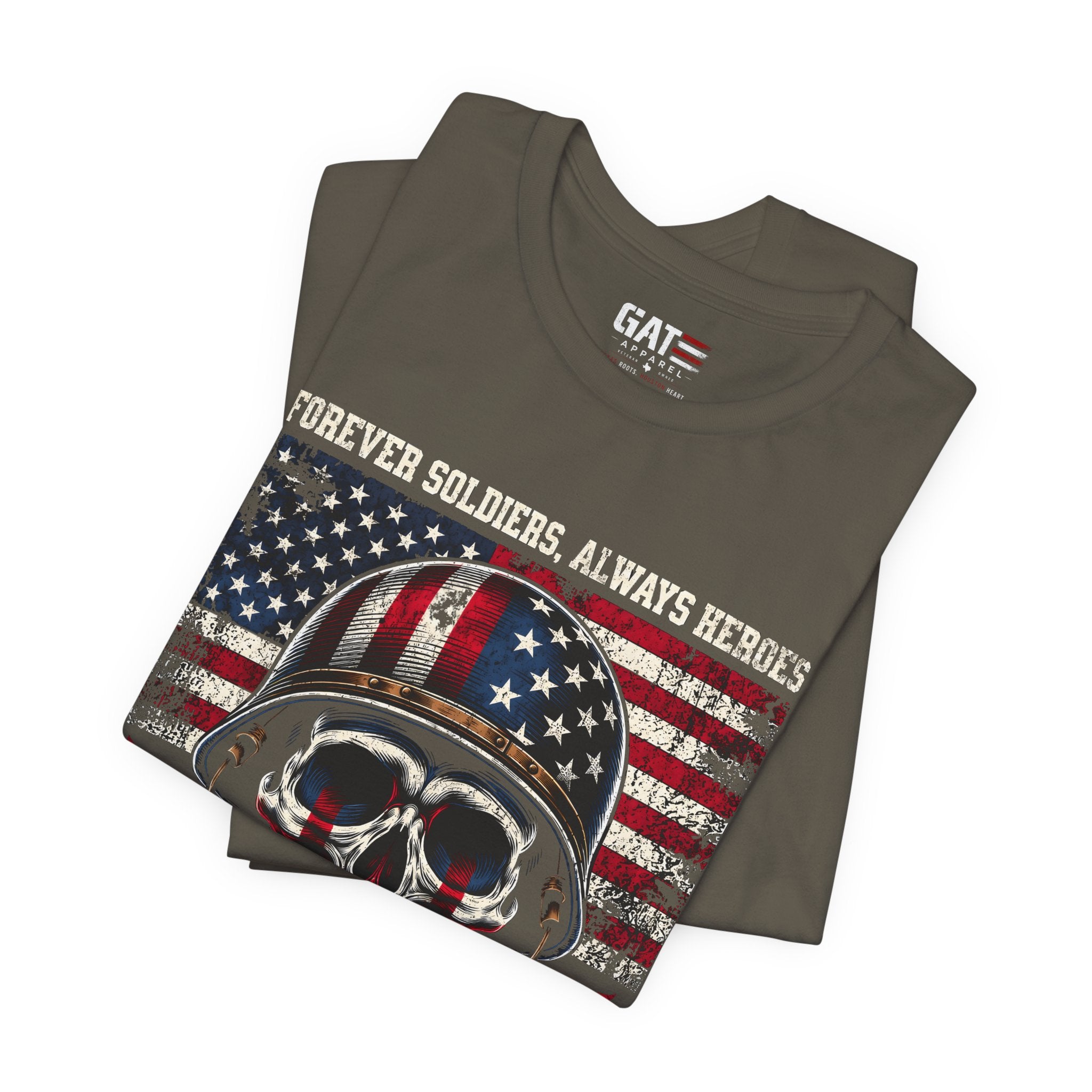 US Army Veteran Shirt, Forever Soldiers Always Heroes Tee, Patriotic Skull Shirt, Veteran Gift, Military Pride T Shirt, Army Veteran Apparel