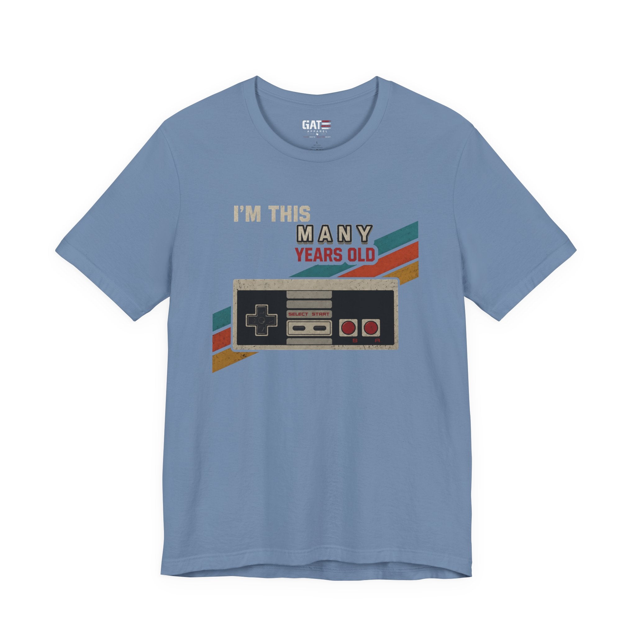 Retro Gaming Birthday Shirt, Gamer Gift for Men, I'm This Many Years Old Tee, 80s 90s Video Game Shirt, Classic Gamer Gift