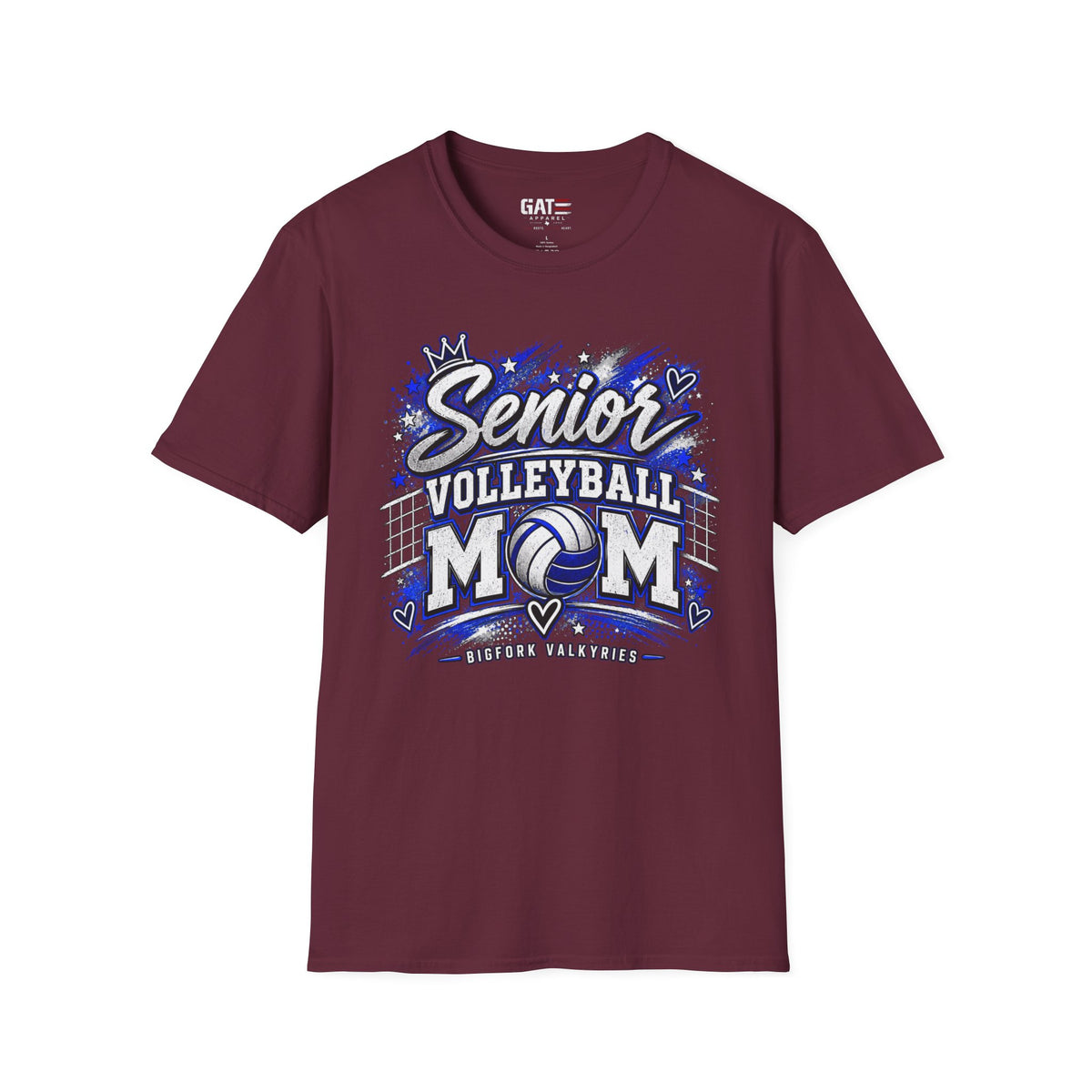 Senior Volleyball Mom Photo Shirt | Custom Team & Number