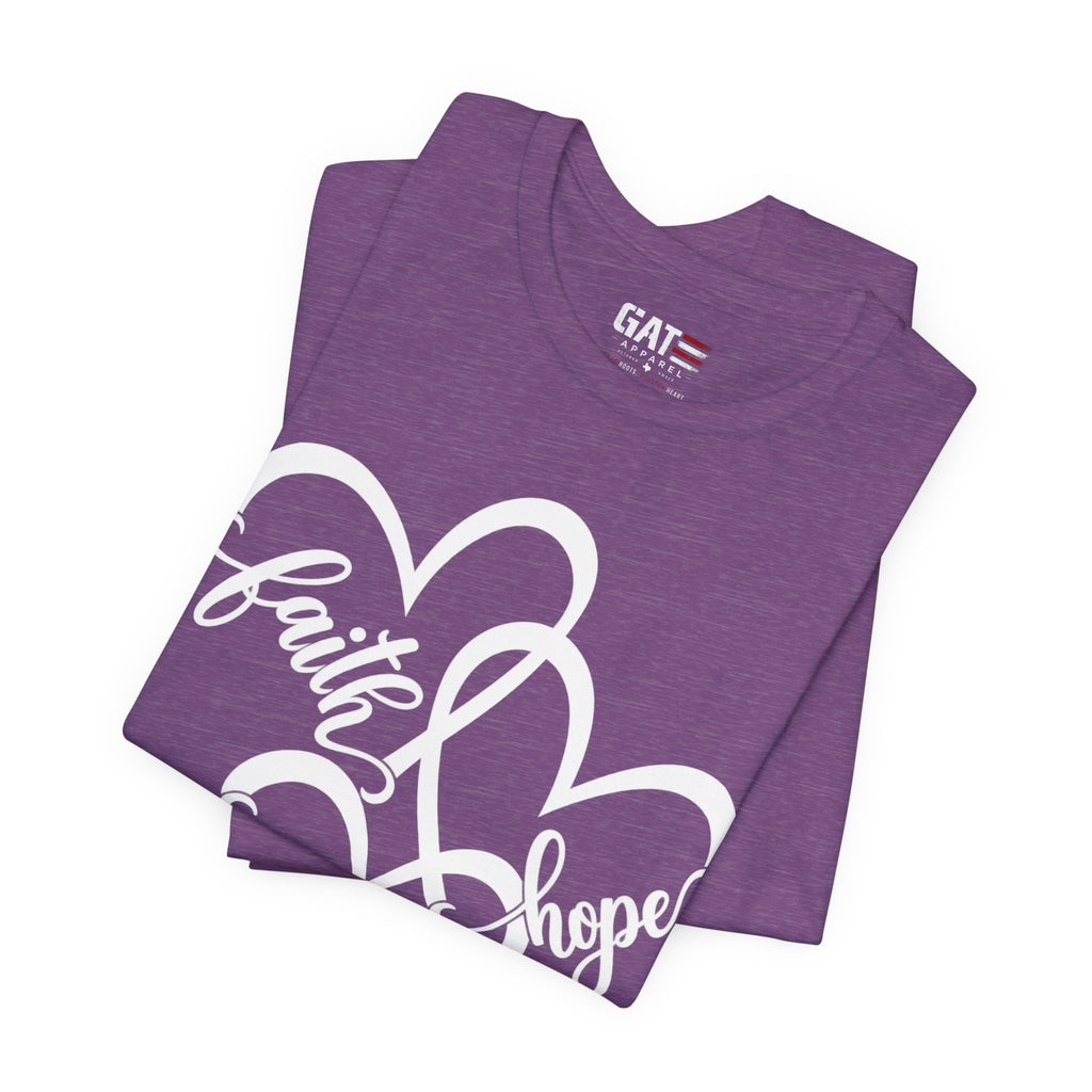 Faith Hope Love Heart T-Shirt — Inspirational Christian Tee