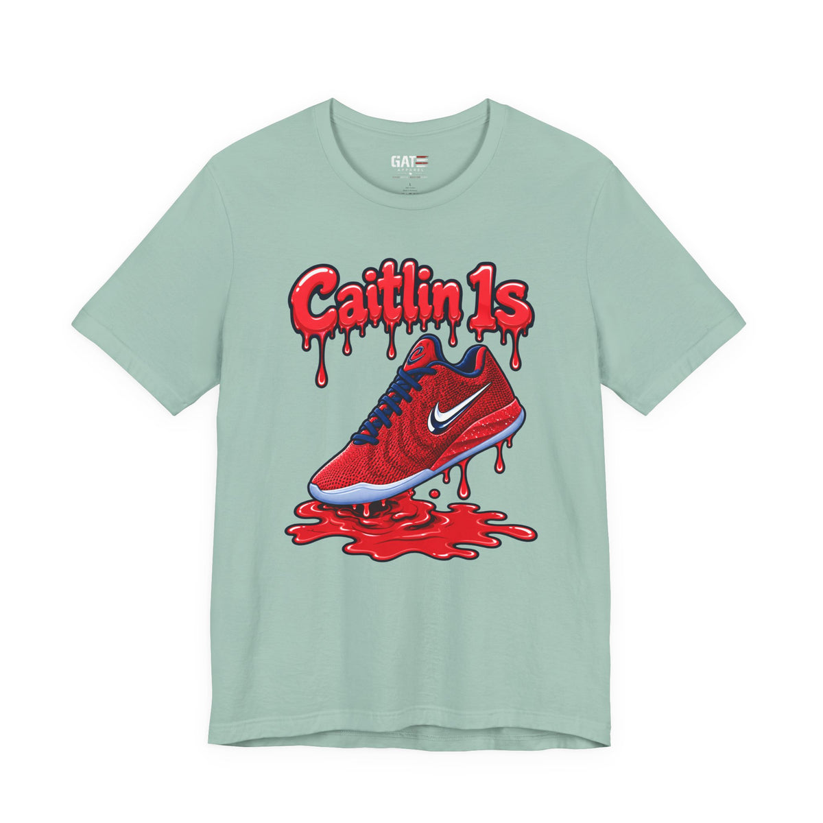 Caitlin Clark Caitlin 1s USA Reds Paint Sneaker Shirt