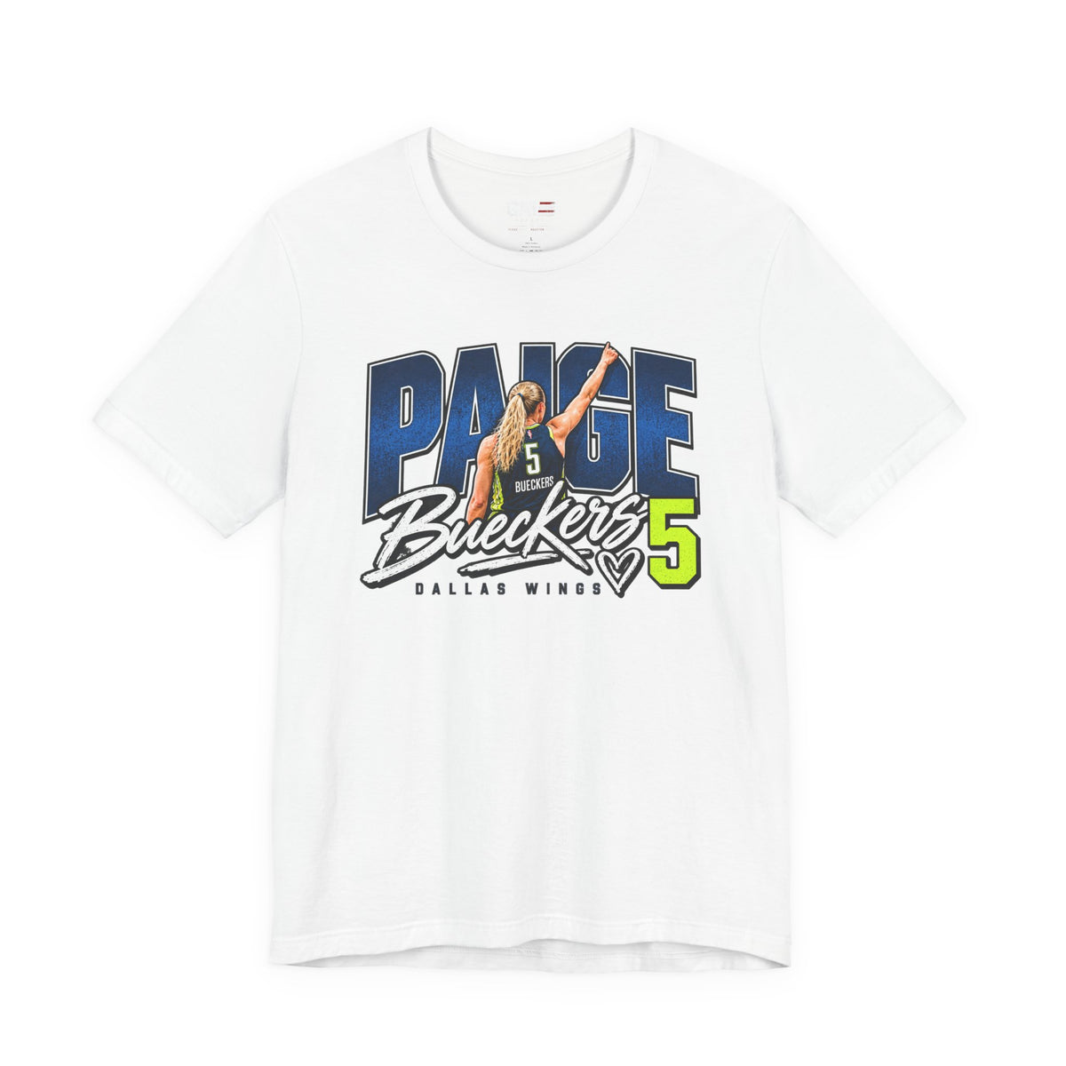 Paige Bueckers #5 fan tee mockup