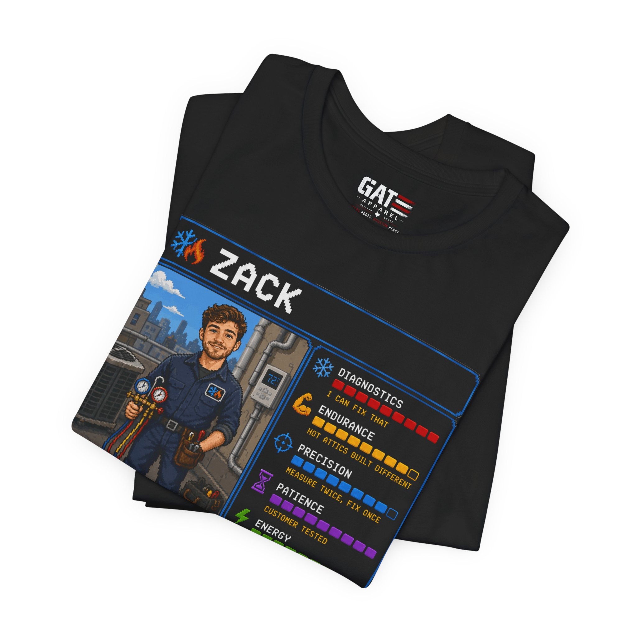 Custom HVAC Technician RPG Character Shirt| Personalized HVAC Tech Gift