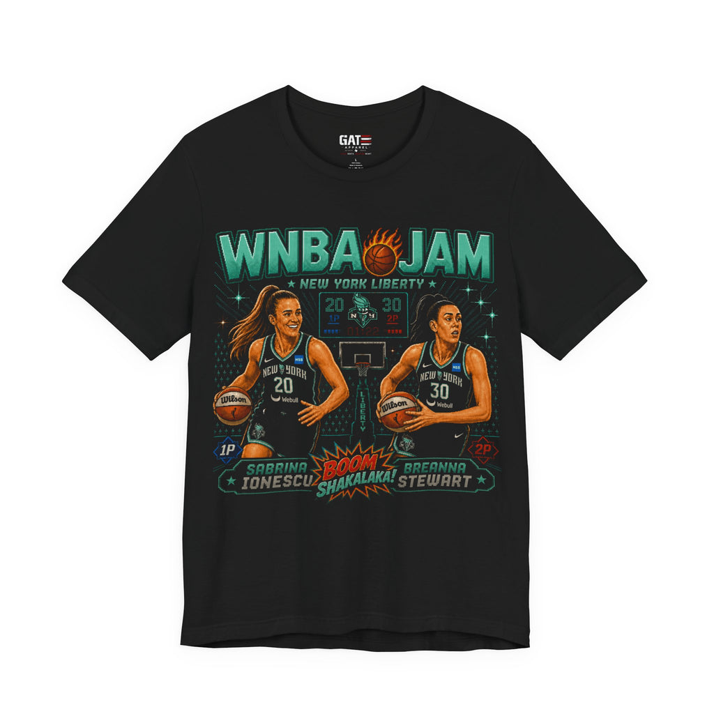 Sabrina Ionescu Breanna Stewart WNBA Jam New York Liberty Graphic T-Shirt