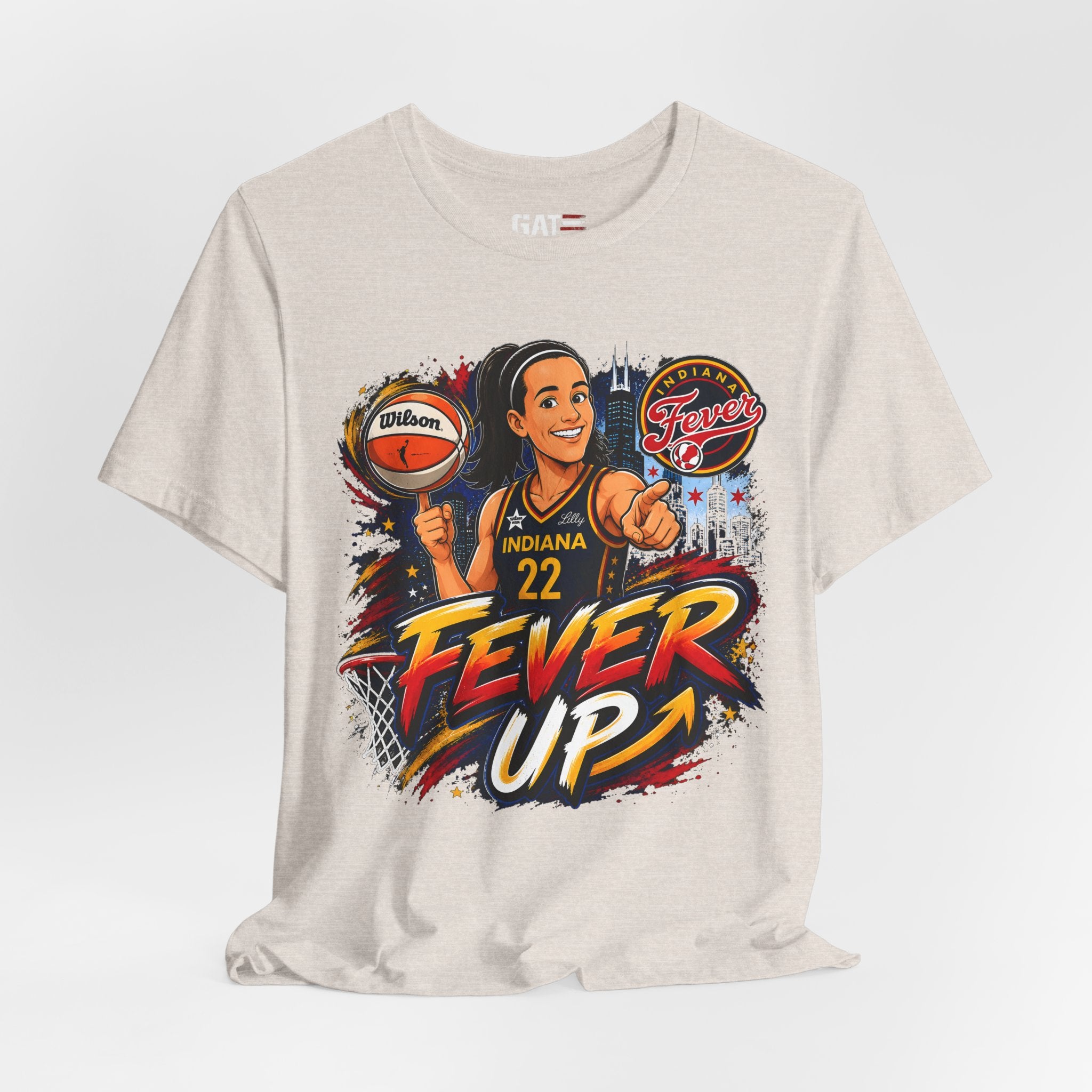 Caitlin Clark Indiana Fever #22 T-Shirt Fever Up WNBA Basketball Graphic Tee