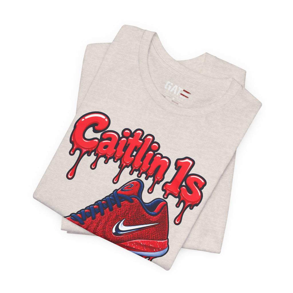 Caitlin Clark Caitlin 1s USA Reds Paint Sneaker Shirt